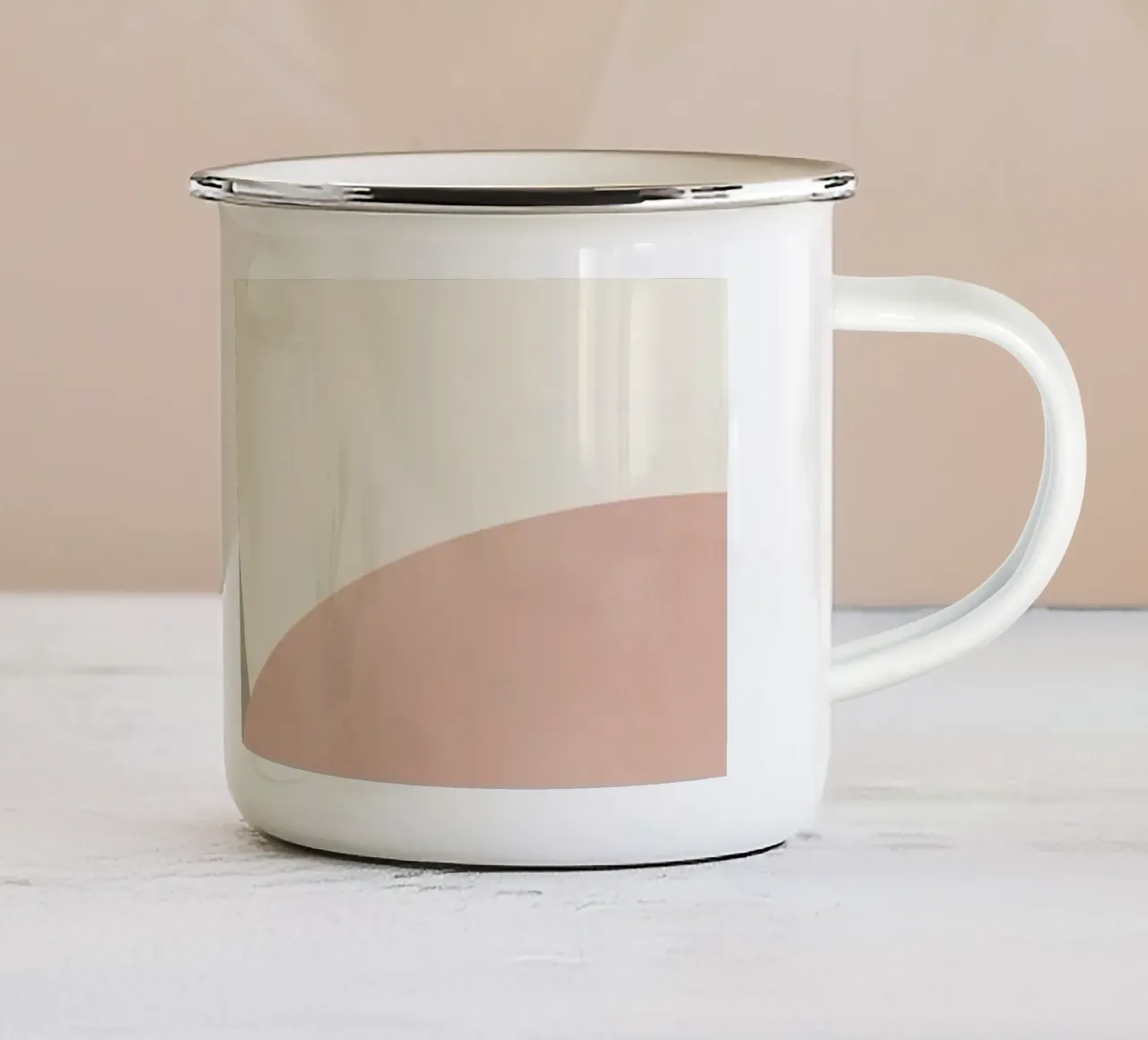 Cerchi astratti in colori pastello tazza in smalto da DesignDoodle