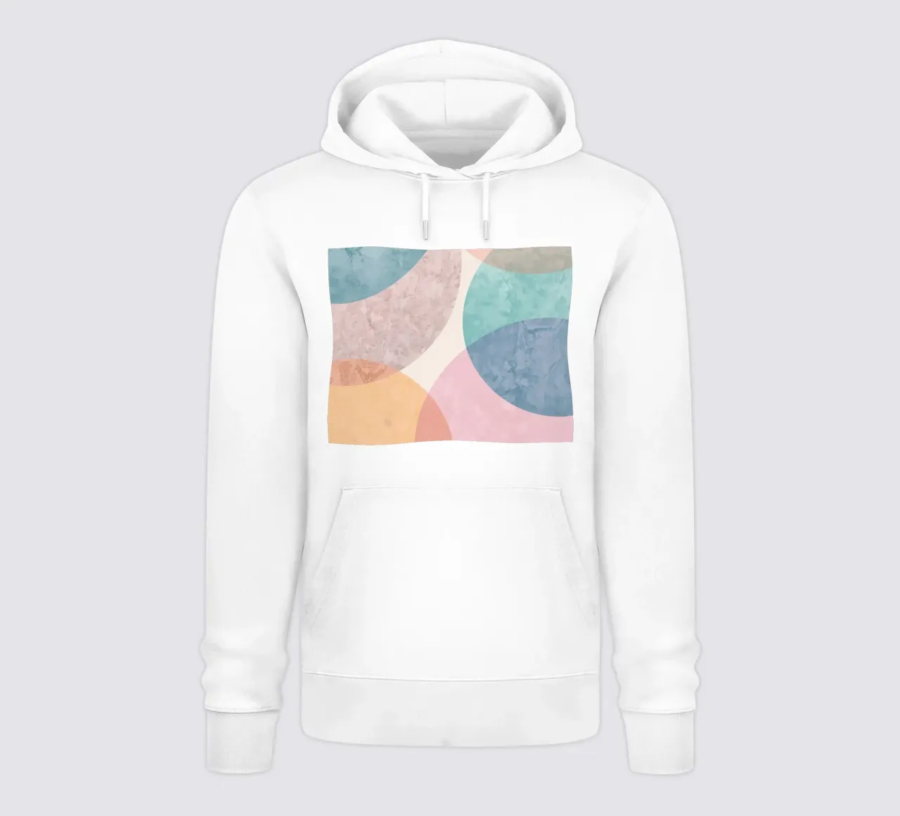 Cerchi astratti con colori pastello strutturati felpa con cappuccio da DesignDoodle