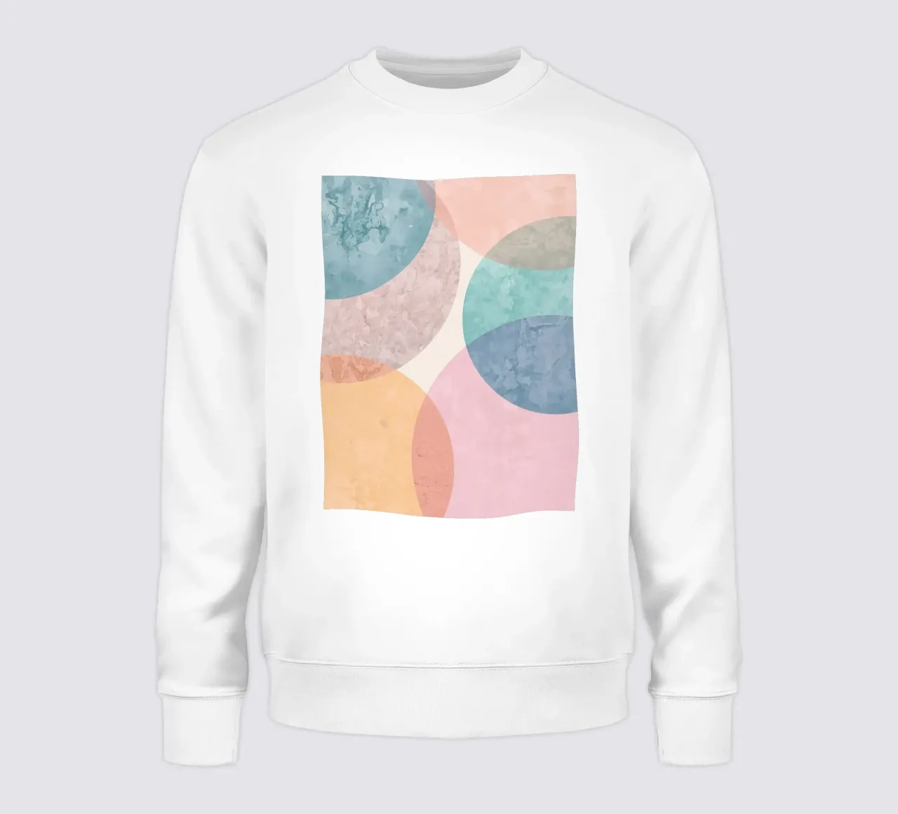 Cerchi astratti con colori pastello strutturati felpa da DesignDoodle