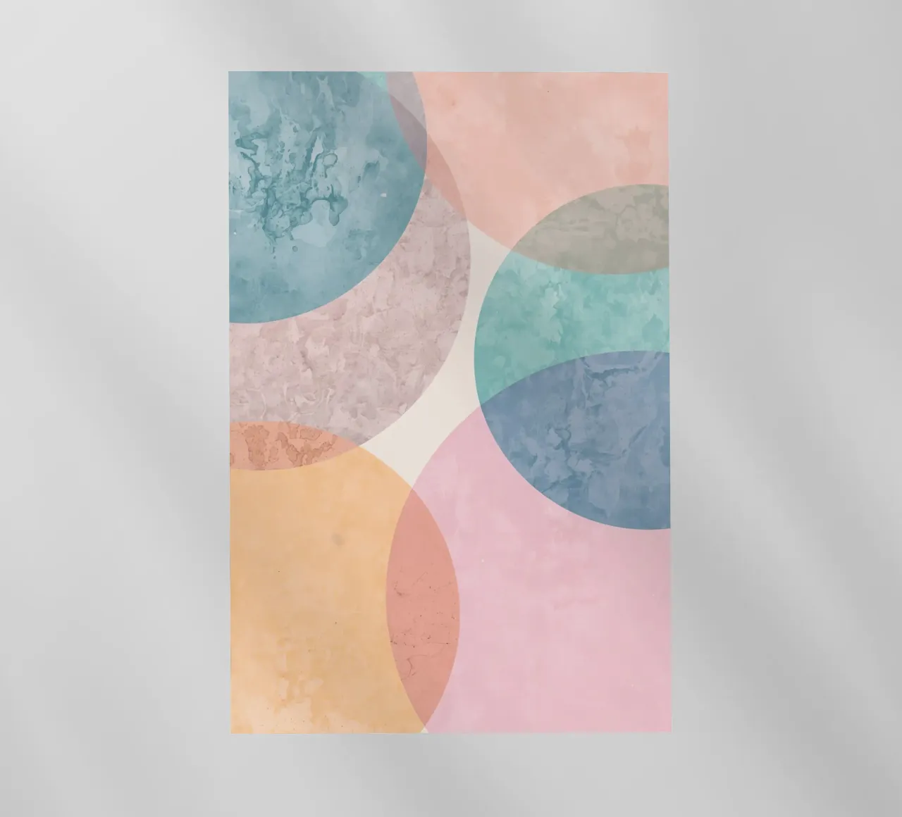 Cerchi astratti con colori pastello strutturati pellicola backlit da DesignDoodle