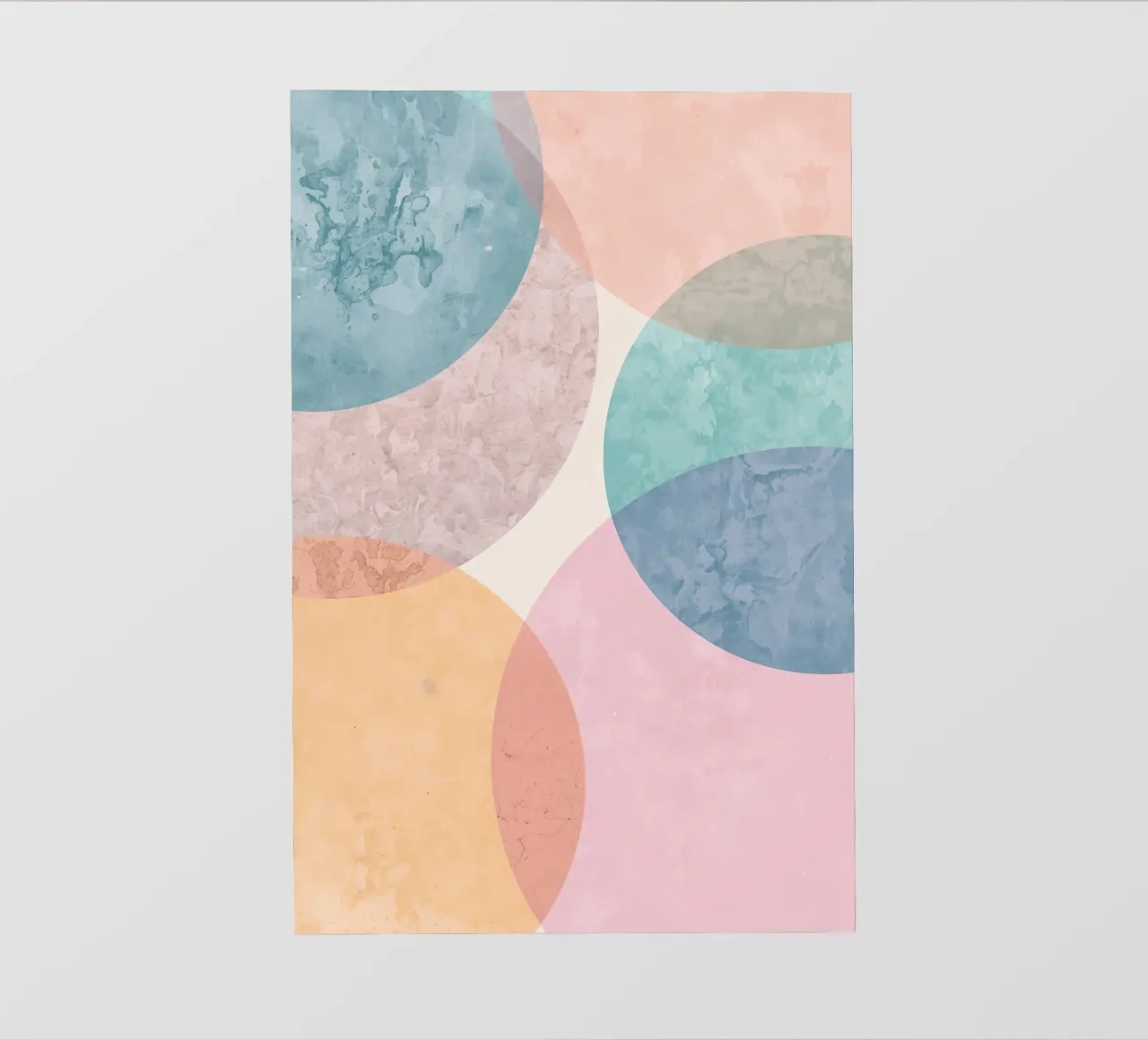 Cerchi astratti con colori pastello strutturati telo in pvc da DesignDoodle