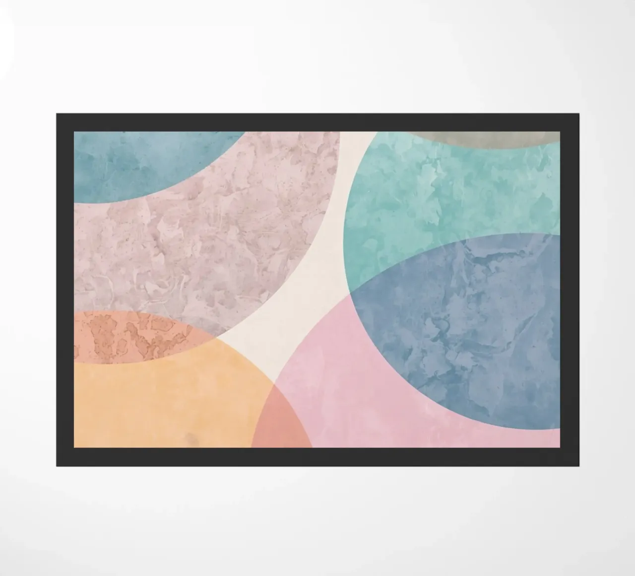 Cerchi astratti con colori pastello strutturati zerbino da DesignDoodle
