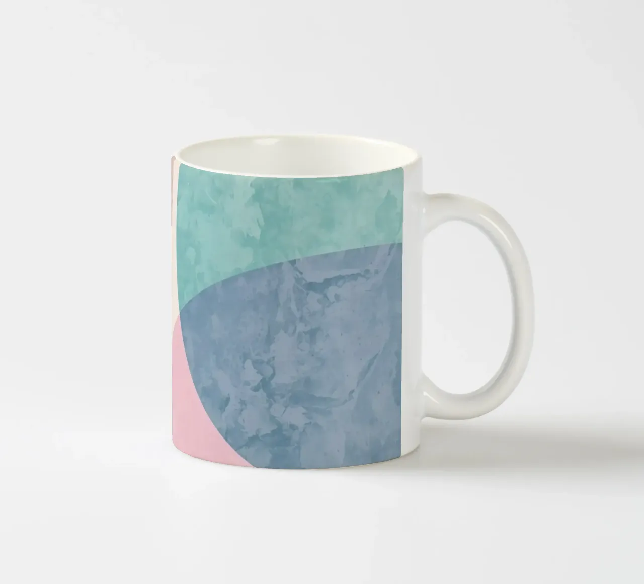 Abstracte cirkels met gestructureerde pastelkleuren keramische mok van DesignDoodle