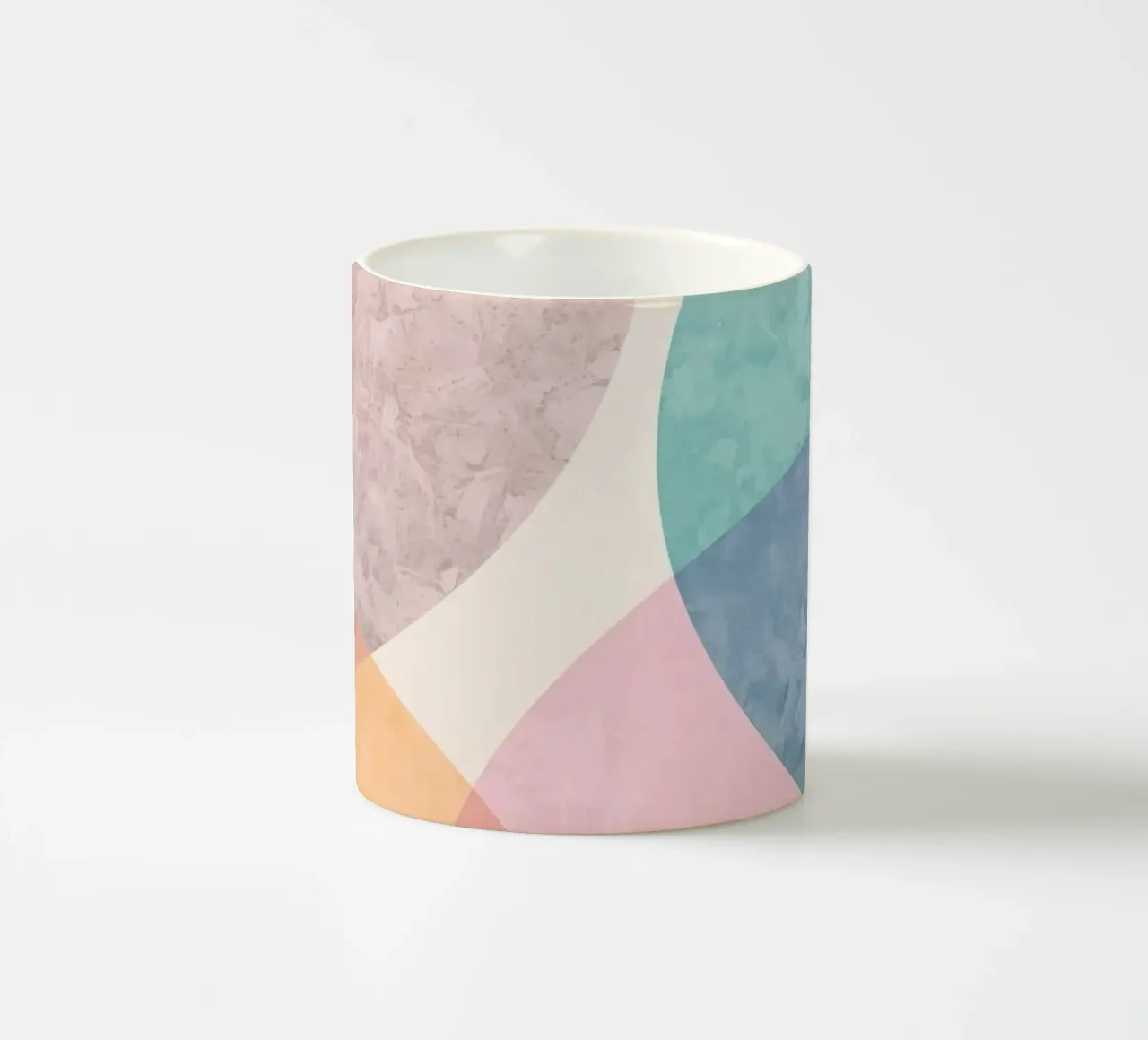 Abstracte cirkels met gestructureerde pastelkleuren keramische mok van DesignDoodle