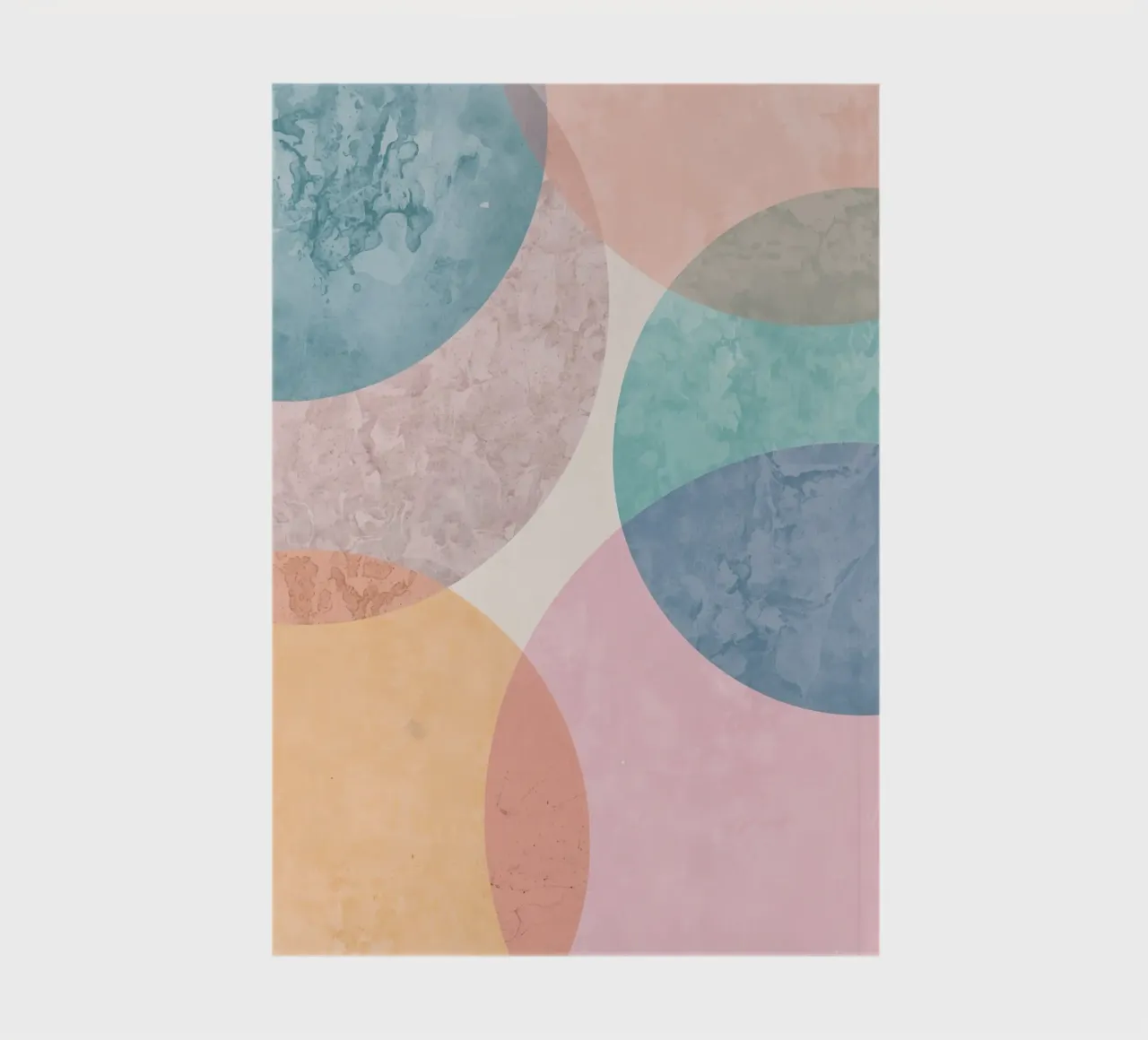 Abstract Circles with Textured Pastel Colors notebook by DesignDoodle