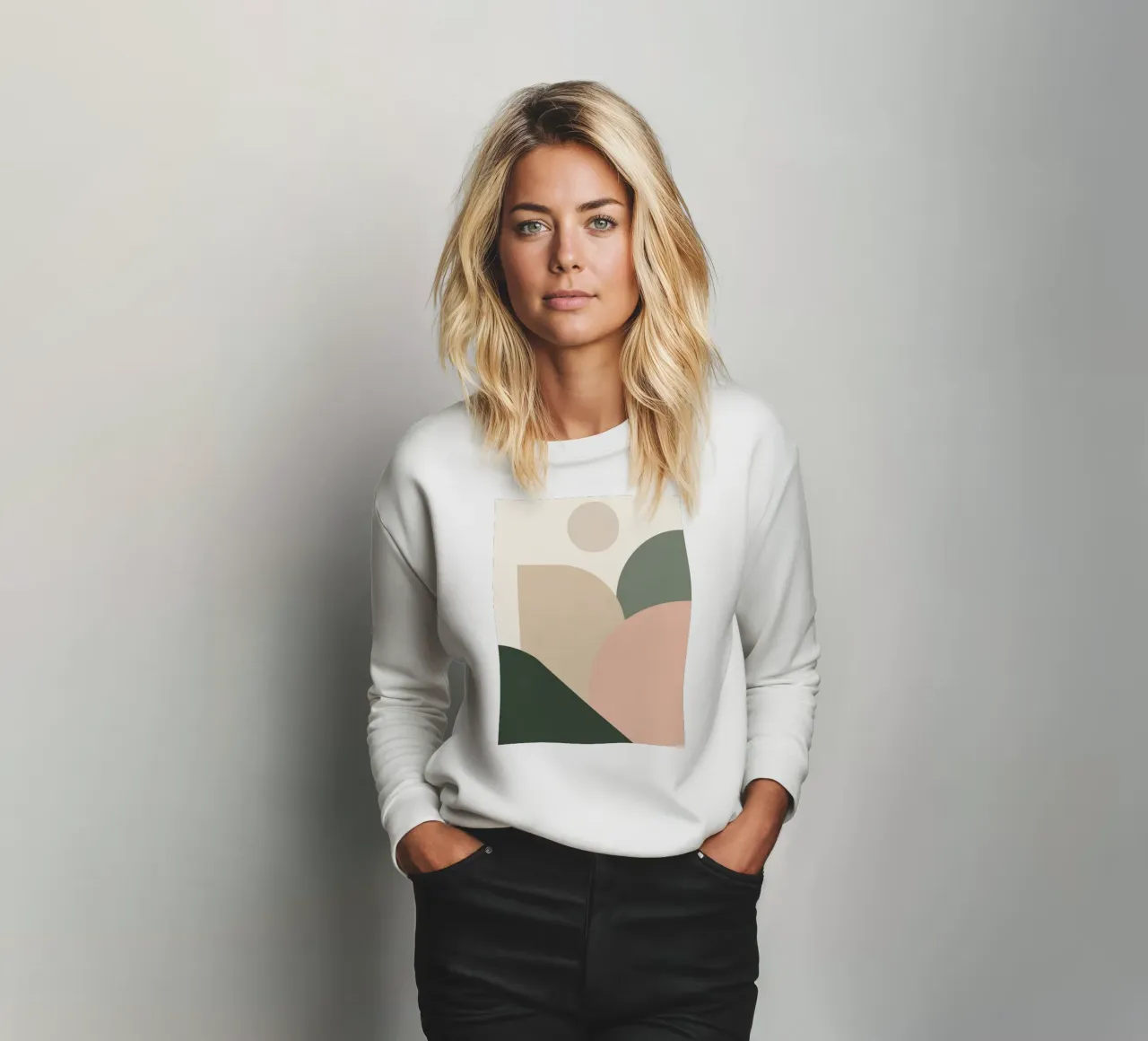 Forme geometriche astratte con colori tenui felpa da DesignDoodle