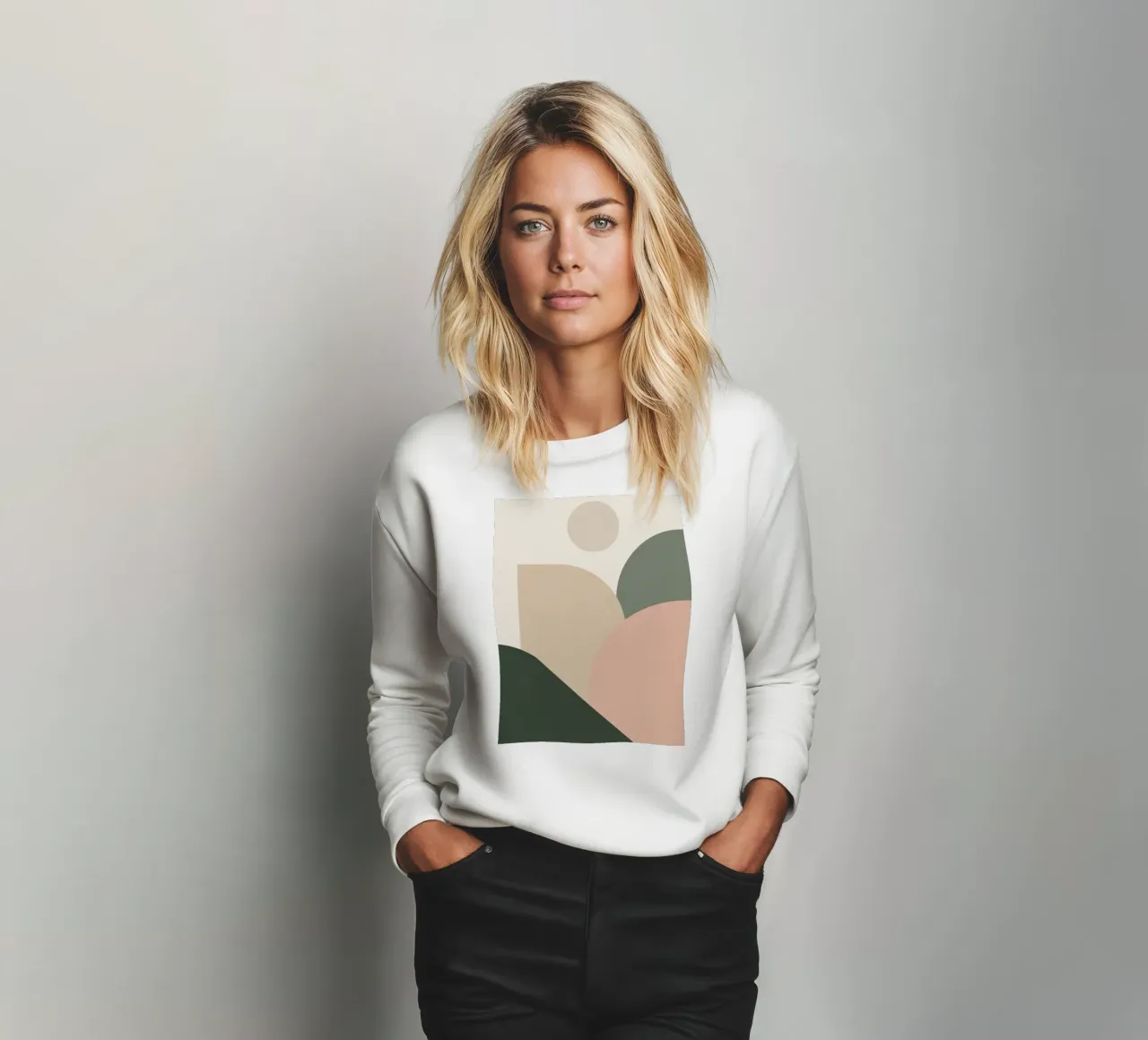 Forme geometriche astratte con colori tenui felpa da DesignDoodle