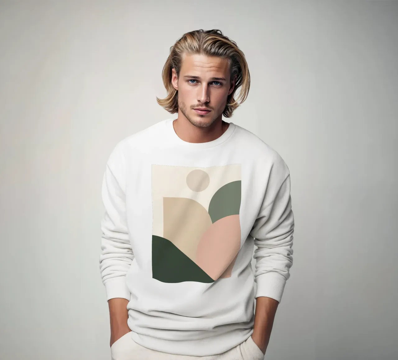 Forme geometriche astratte con colori tenui felpa da DesignDoodle