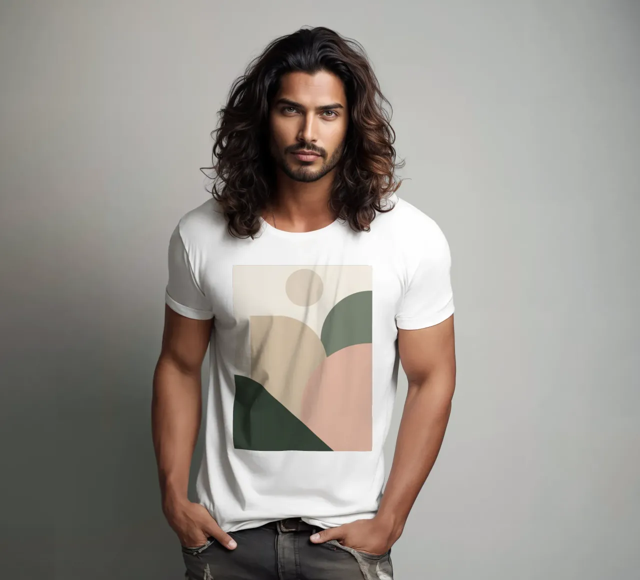 Forme geometriche astratte con colori tenui t-shirt da DesignDoodle
