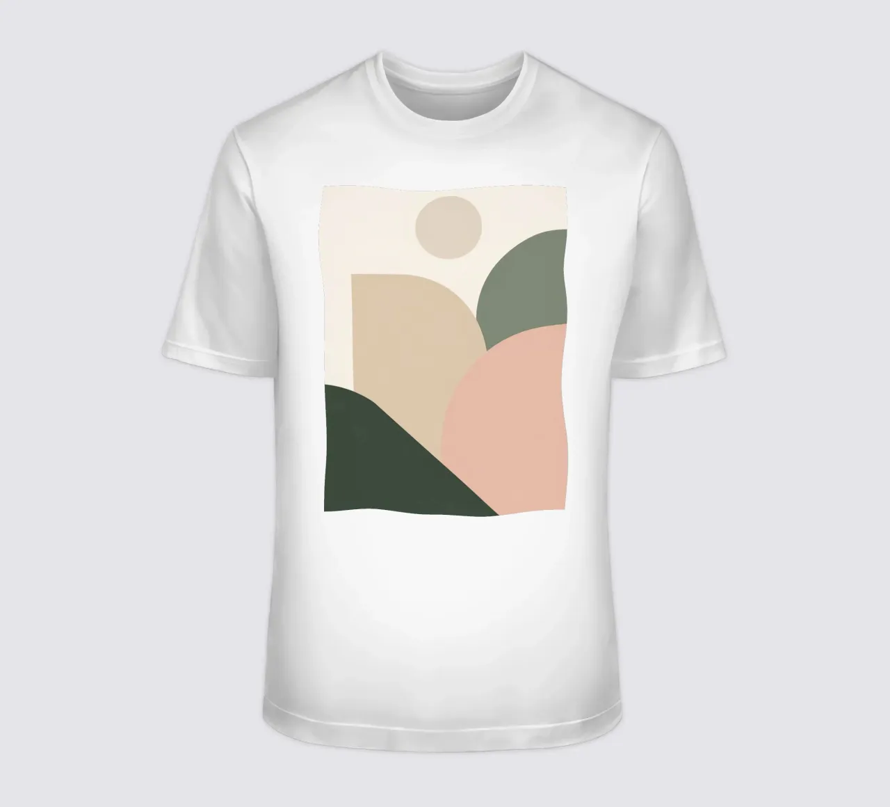 Abstracte geometrische vormen met gedempte kleuren t-shirt van DesignDoodle