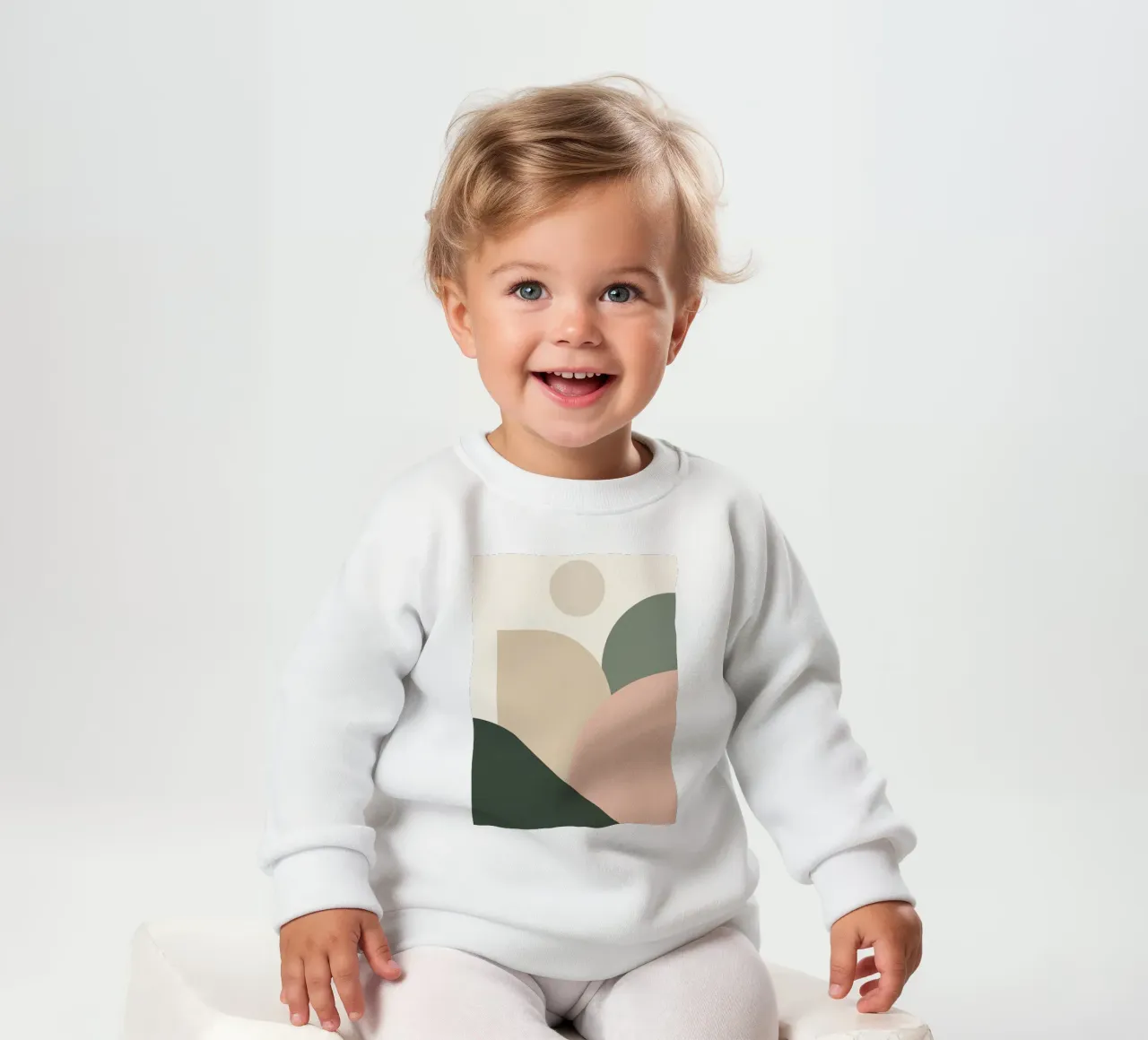 Forme geometriche astratte con colori tenui felpa neonato da DesignDoodle