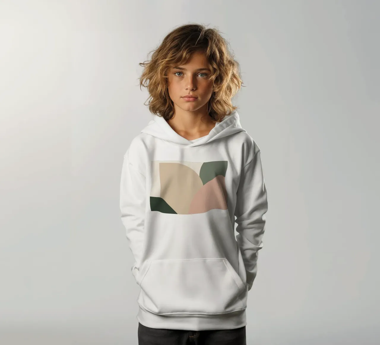 Forme geometriche astratte con colori tenui felpa bambino con cappuccio da DesignDoodle