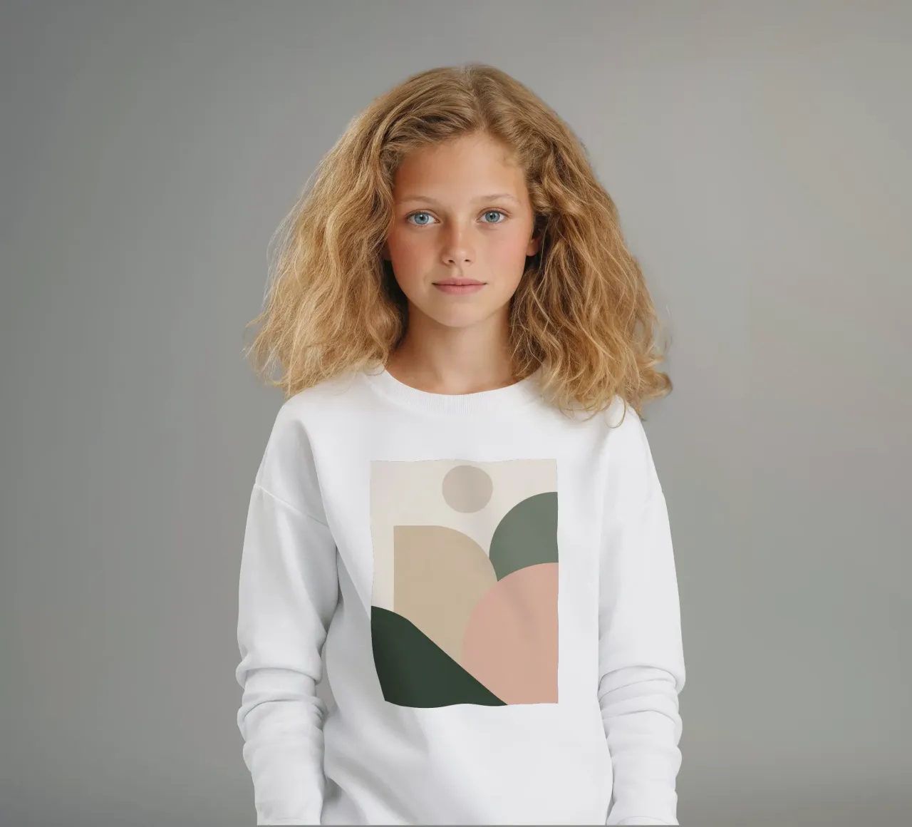 Formas geométricas abstractas con colores apagados sudadera para niño de DesignDoodle
