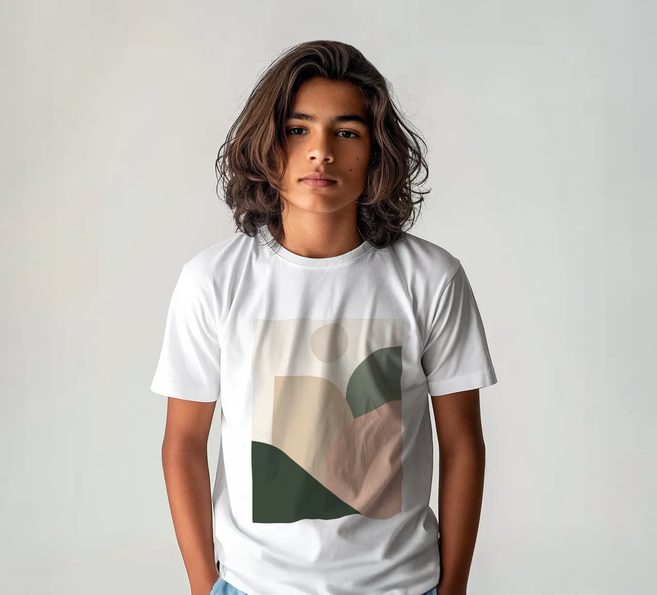 Forme geometriche astratte con colori tenui t-shirt bambini da DesignDoodle