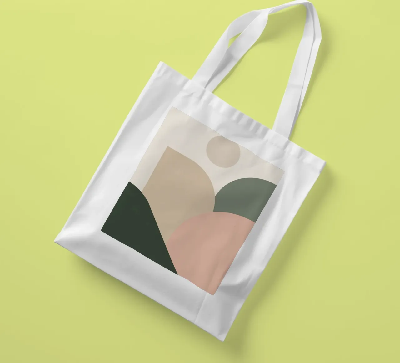 Forme geometriche astratte con colori tenui borsa in juta da DesignDoodle