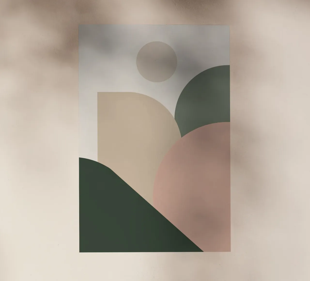 Formes géométriques abstraites avec des couleurs atténuées film rétro-éclairé de DesignDoodle