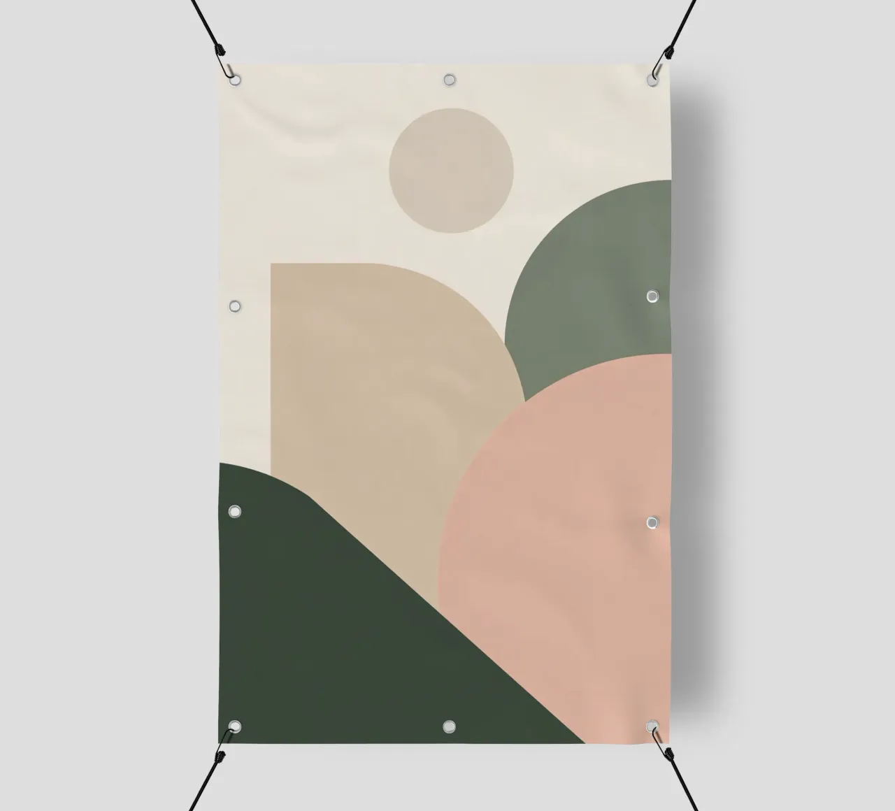 Forme geometriche astratte con colori tenui telo in pvc da DesignDoodle