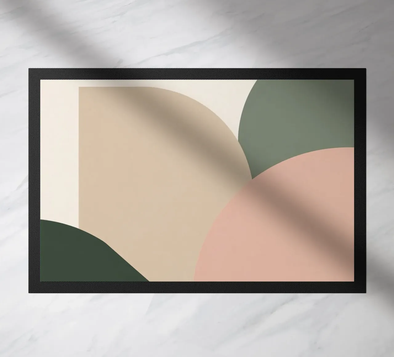 Forme geometriche astratte con colori tenui zerbino da DesignDoodle