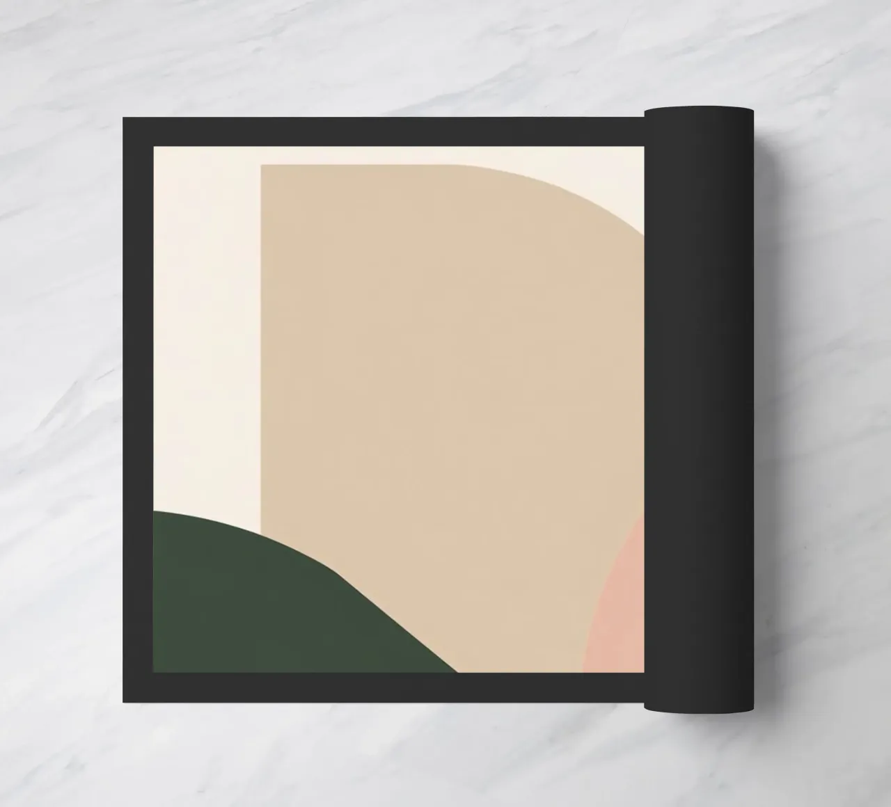 Forme geometriche astratte con colori tenui zerbino da DesignDoodle