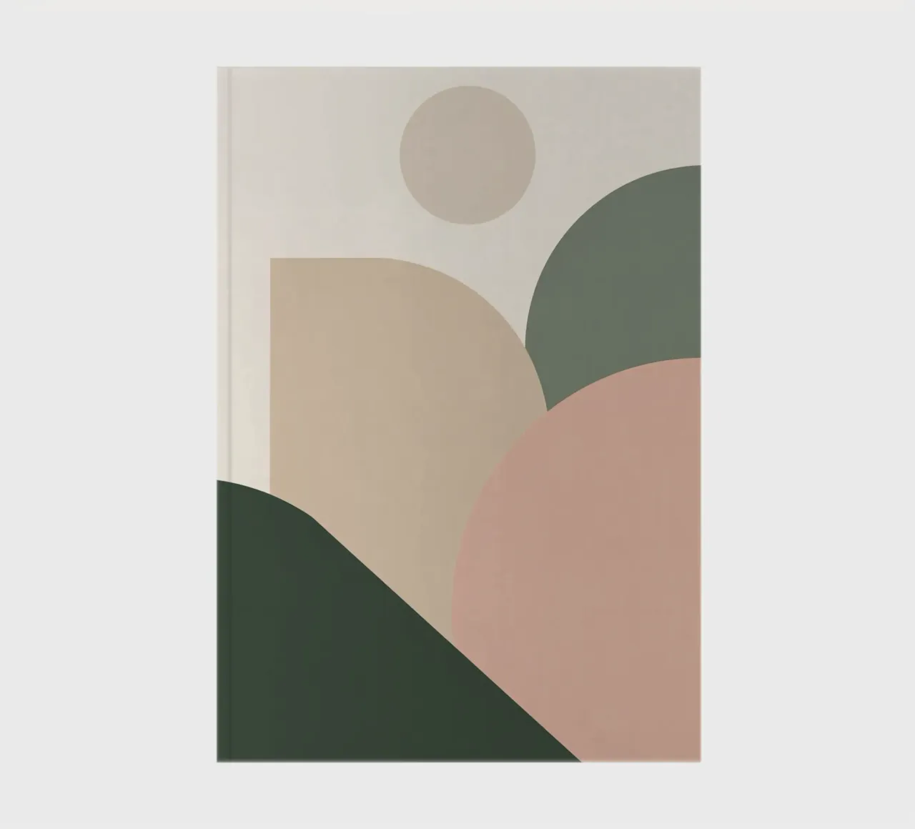 Abstract Geometric Shapes with Muted Colors notebook by DesignDoodle