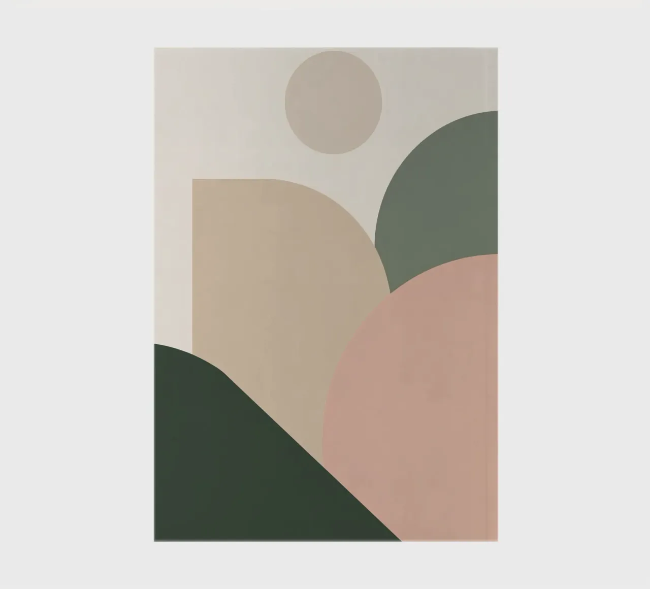 Abstract Geometric Shapes with Muted Colors notebook by DesignDoodle