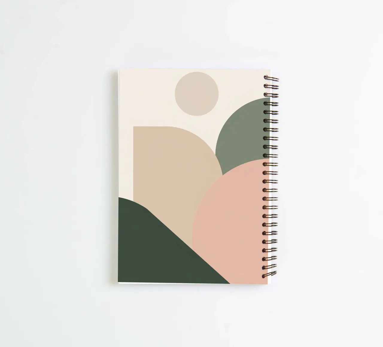 Forme geometriche astratte con colori tenui diario ad anelli da DesignDoodle