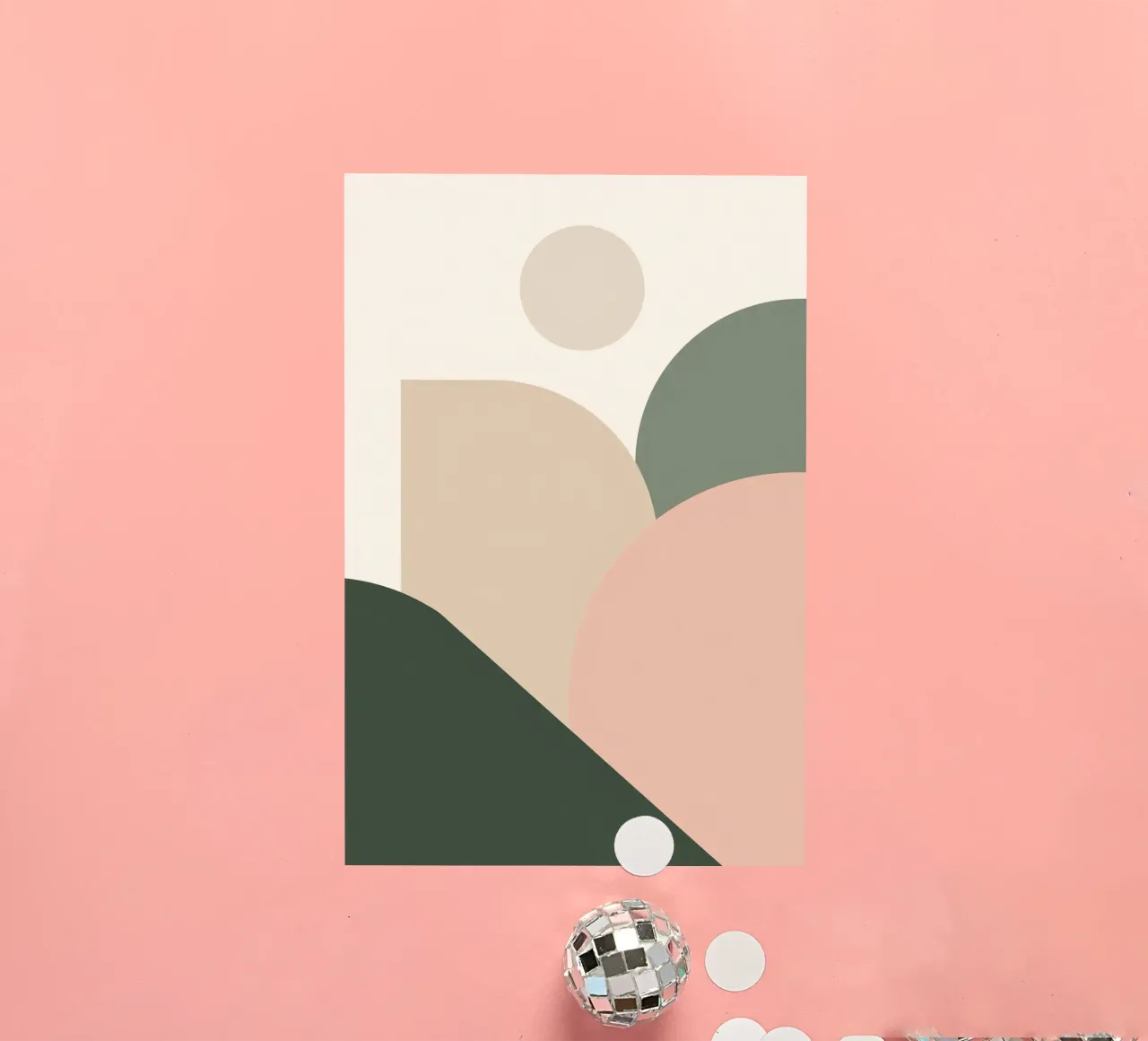 Forme geometriche astratte con colori tenui adesivo da DesignDoodle