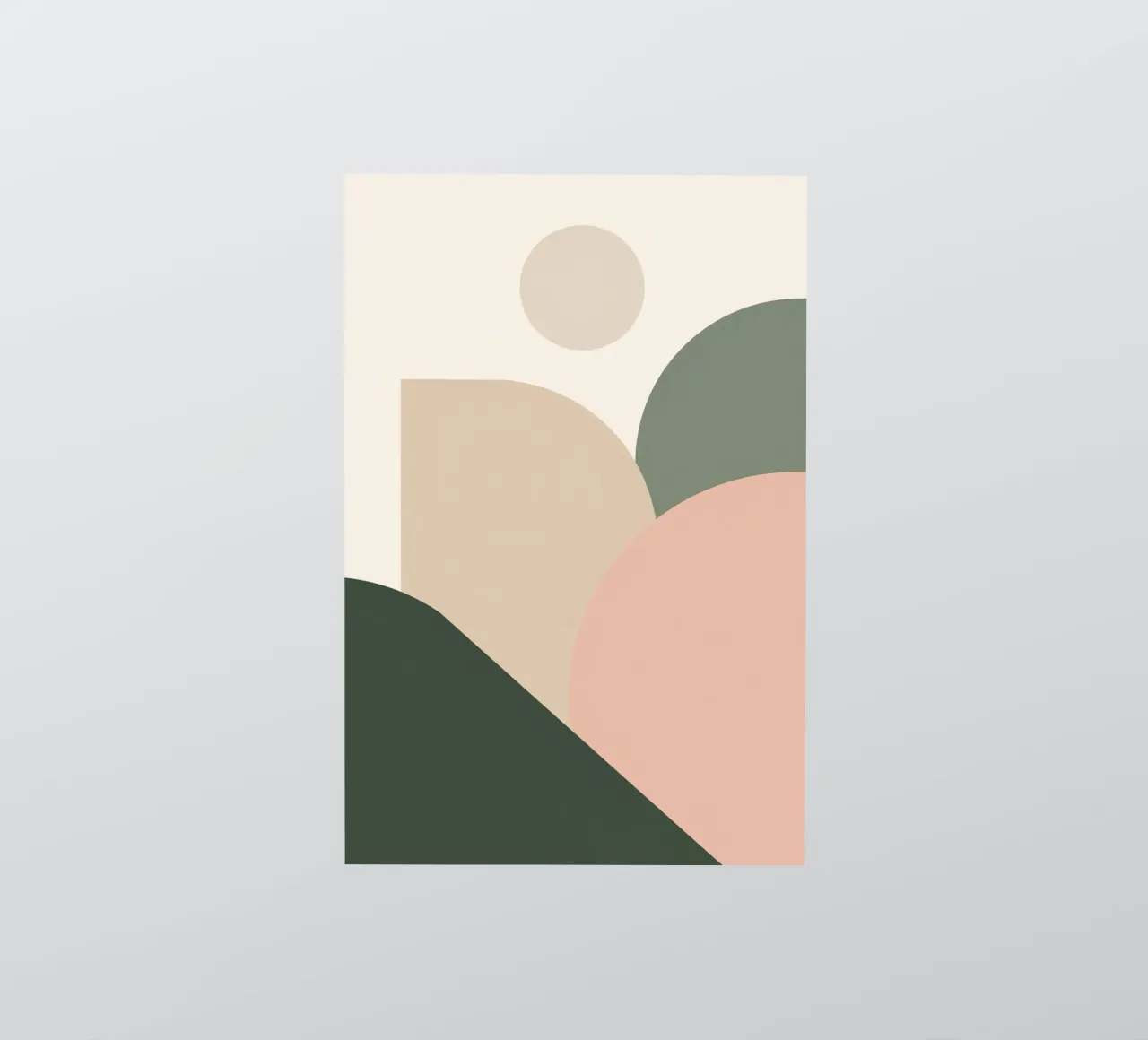 Forme geometriche astratte con colori tenui adesivo da DesignDoodle
