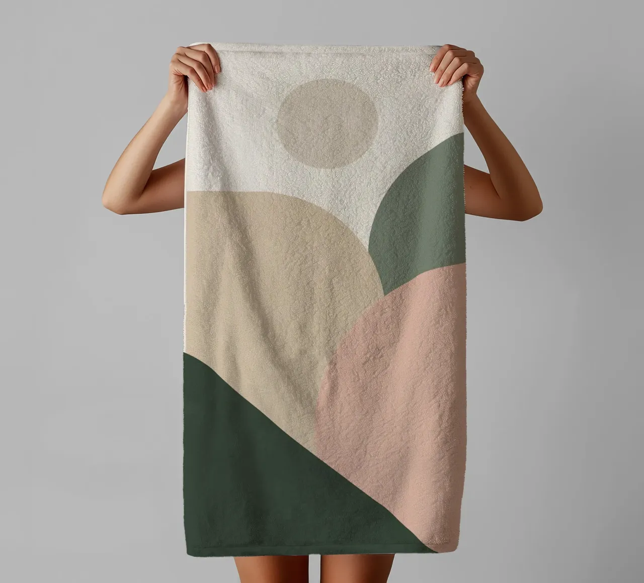 Forme geometriche astratte con colori tenui asciugamano da bagno da DesignDoodle