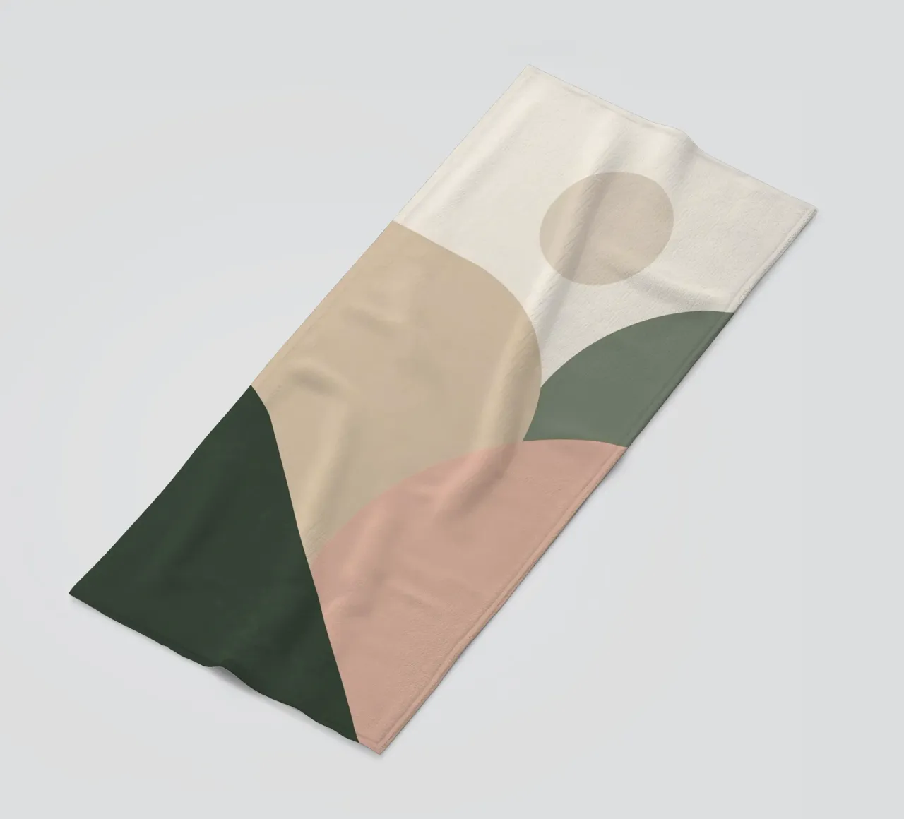 Forme geometriche astratte con colori tenui telo mare da DesignDoodle