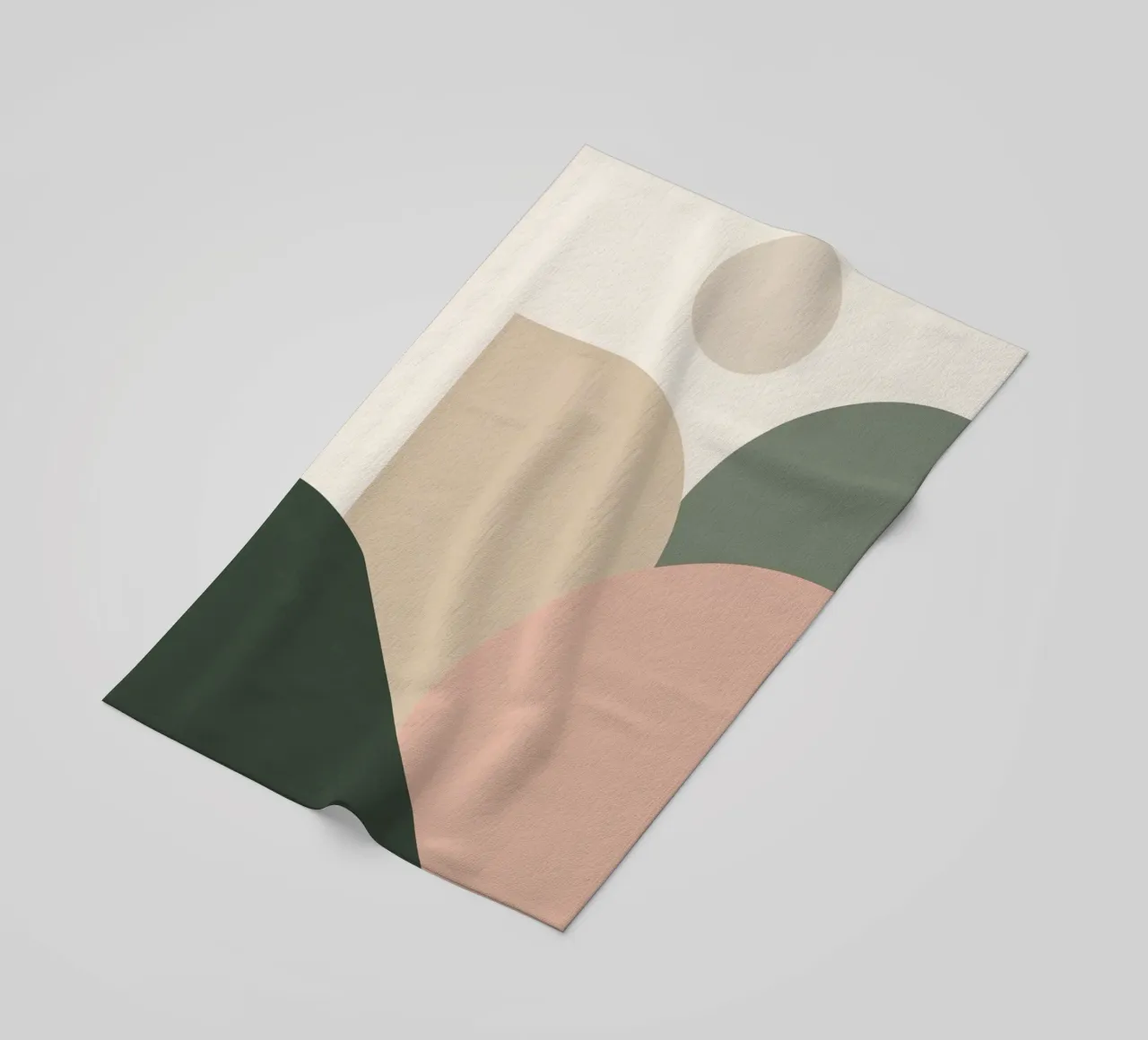 Forme geometriche astratte con colori tenui telo mare da DesignDoodle