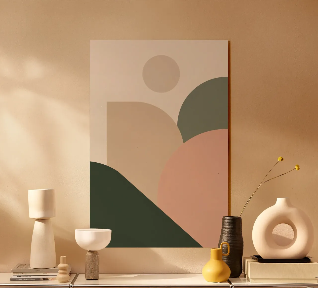 Forme geometriche astratte con colori tenui plexiglass da DesignDoodle