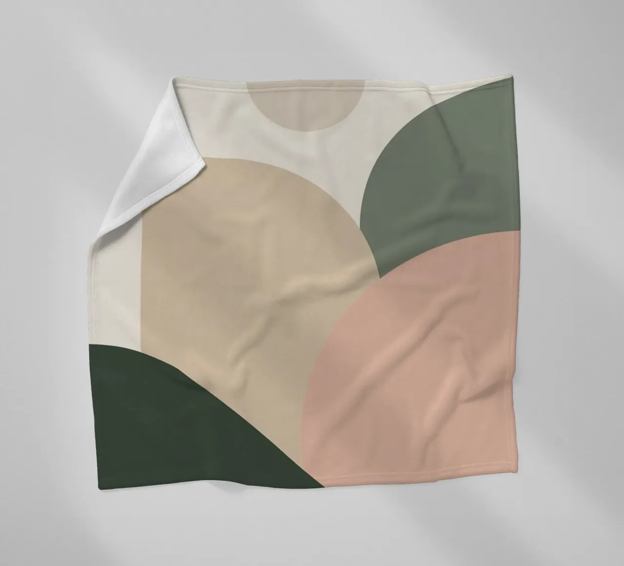 Abstract Geometric Shapes with Muted Colors fleece blanket by DesignDoodle