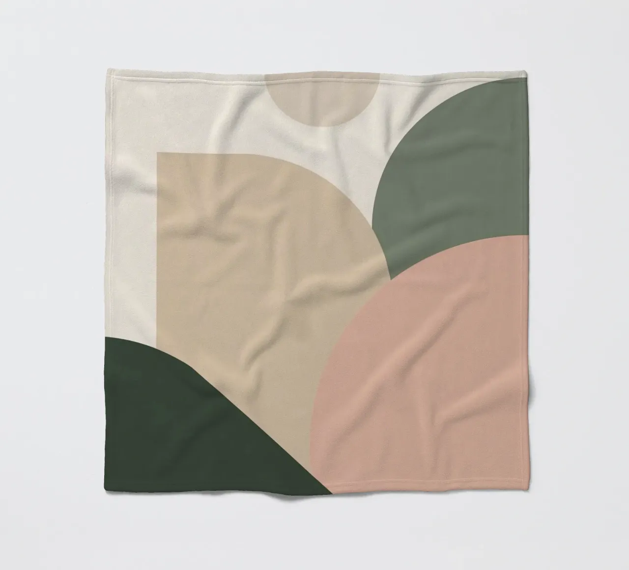 Abstract Geometric Shapes with Muted Colors fleece blanket by DesignDoodle