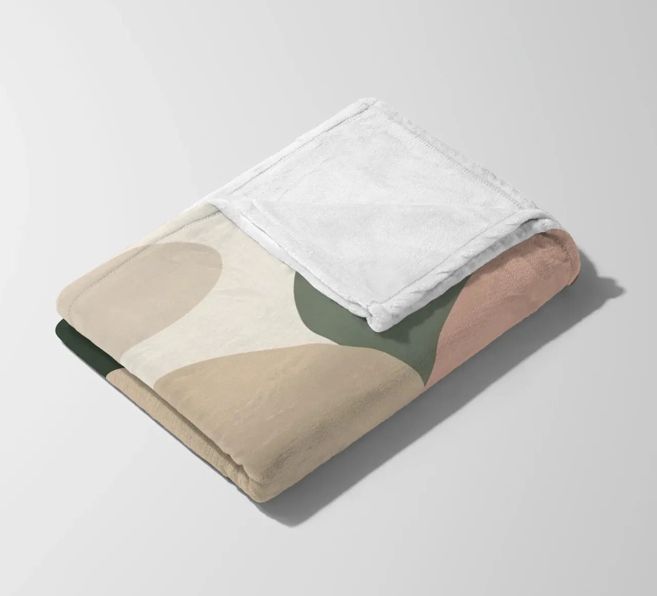 Abstract Geometric Shapes with Muted Colors fleece blanket by DesignDoodle