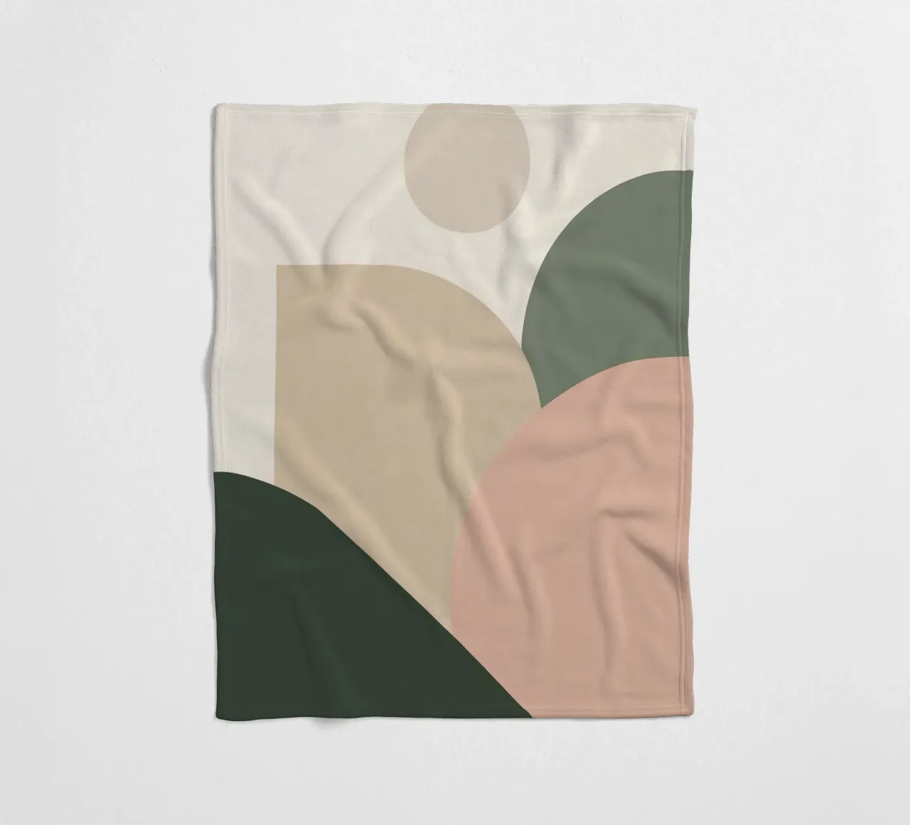 Abstract Geometric Shapes with Muted Colors fleece blanket by DesignDoodle