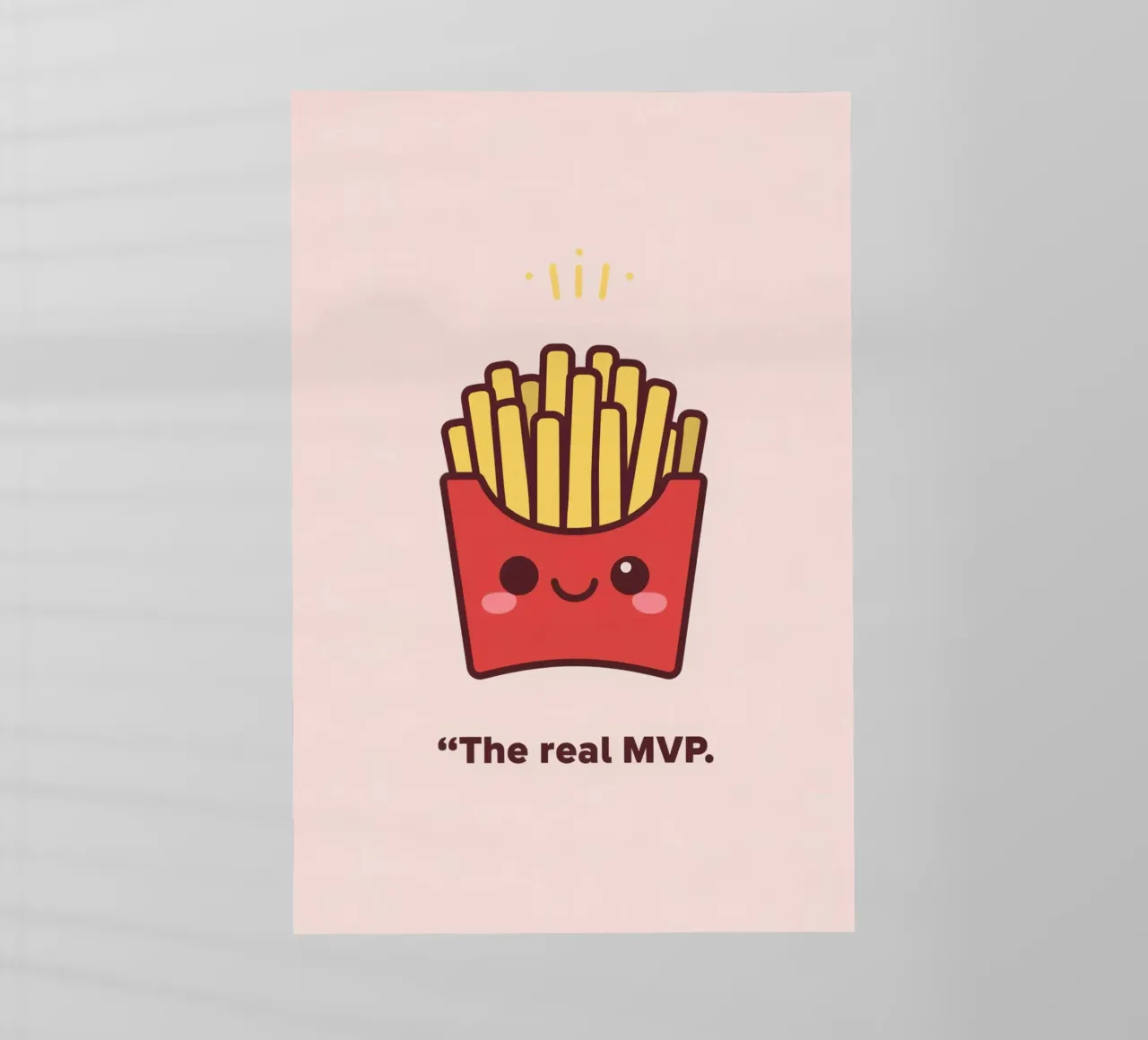 Patatine fritte carine con faccia sorridente pellicola backlit da DesignDoodle