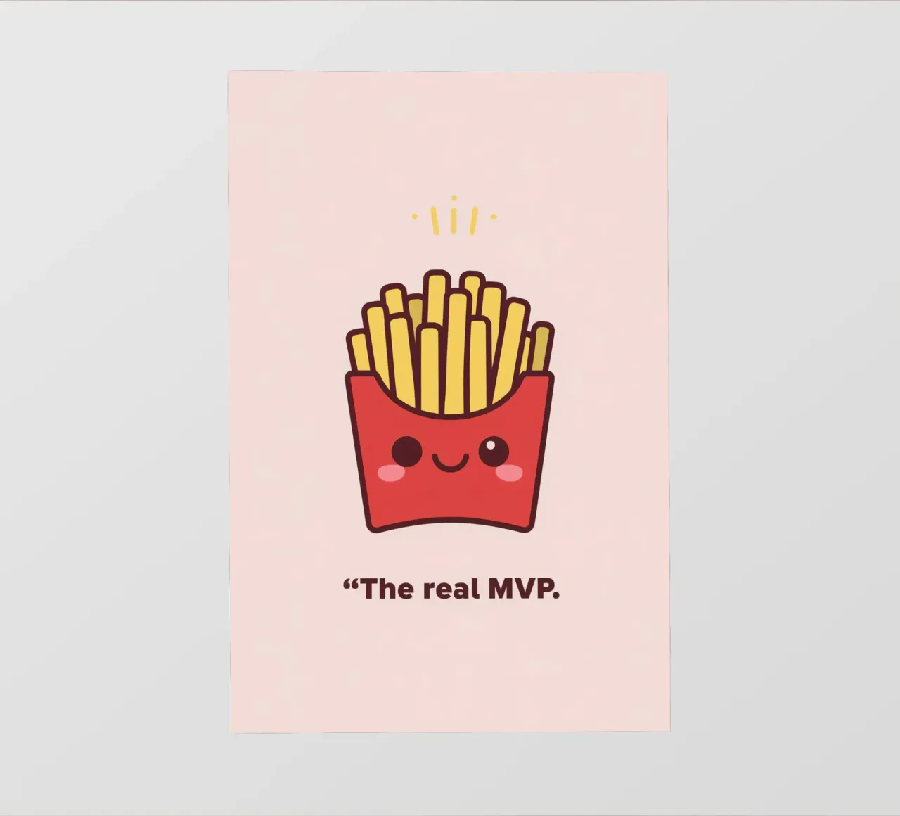 Patatine fritte carine con faccia sorridente telo in pvc da DesignDoodle