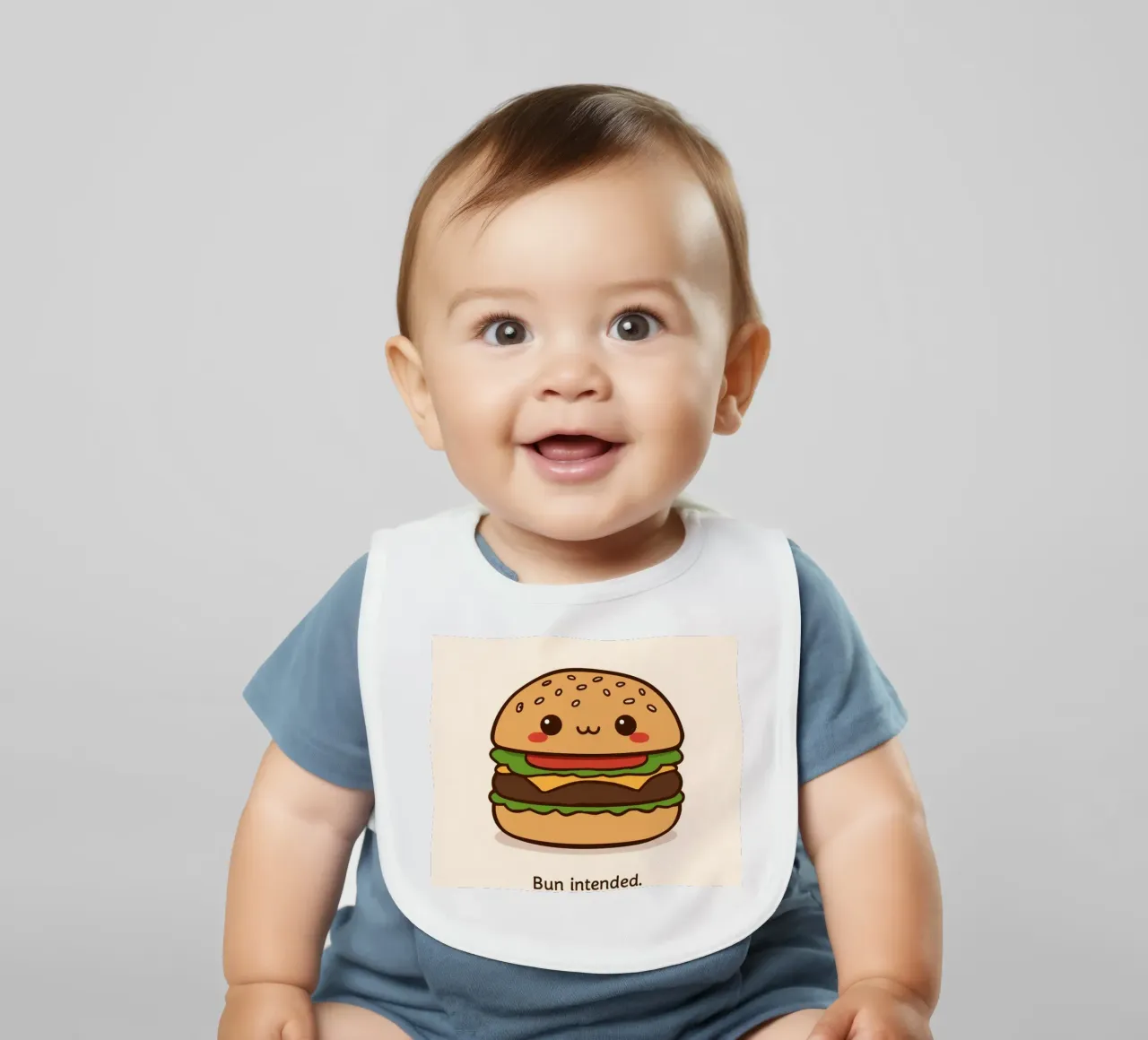 Un simpatico hamburger con "Bun Intended". bavaglino da DesignDoodle