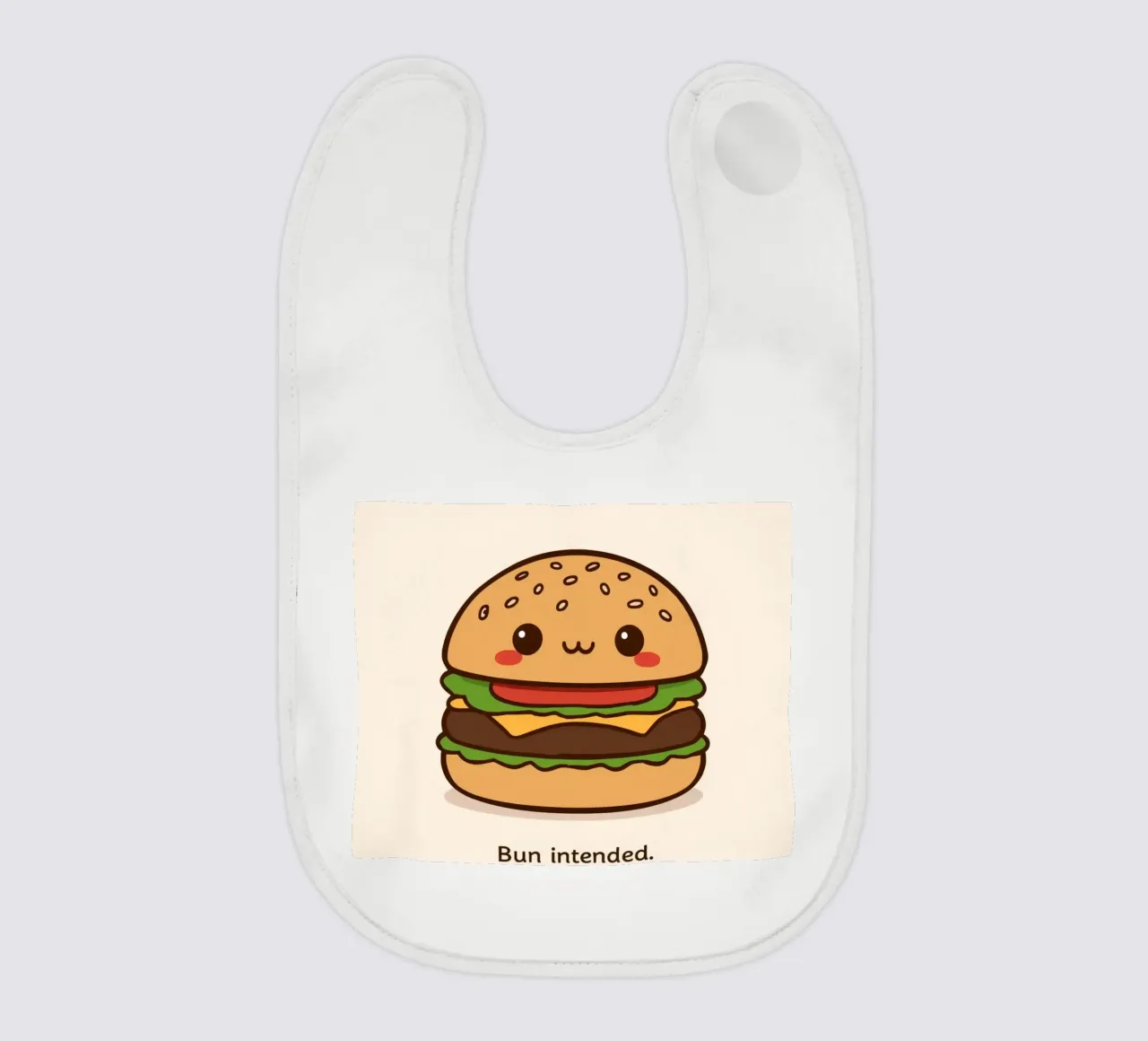 Un simpatico hamburger con "Bun Intended". bavaglino da DesignDoodle