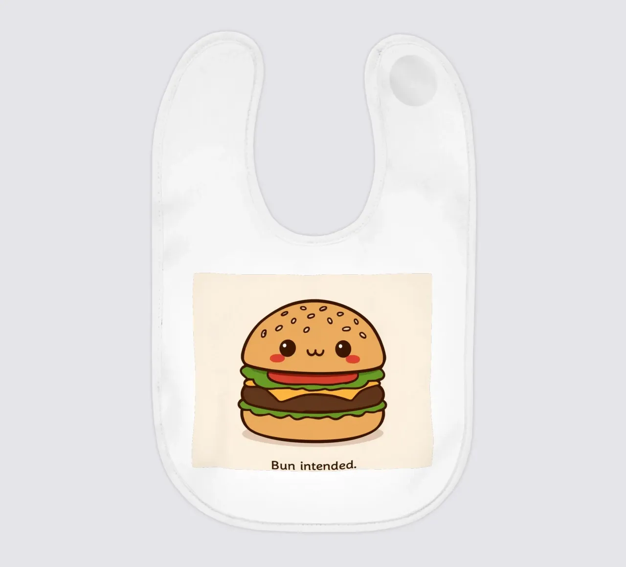 Un simpatico hamburger con "Bun Intended". bavaglino da DesignDoodle