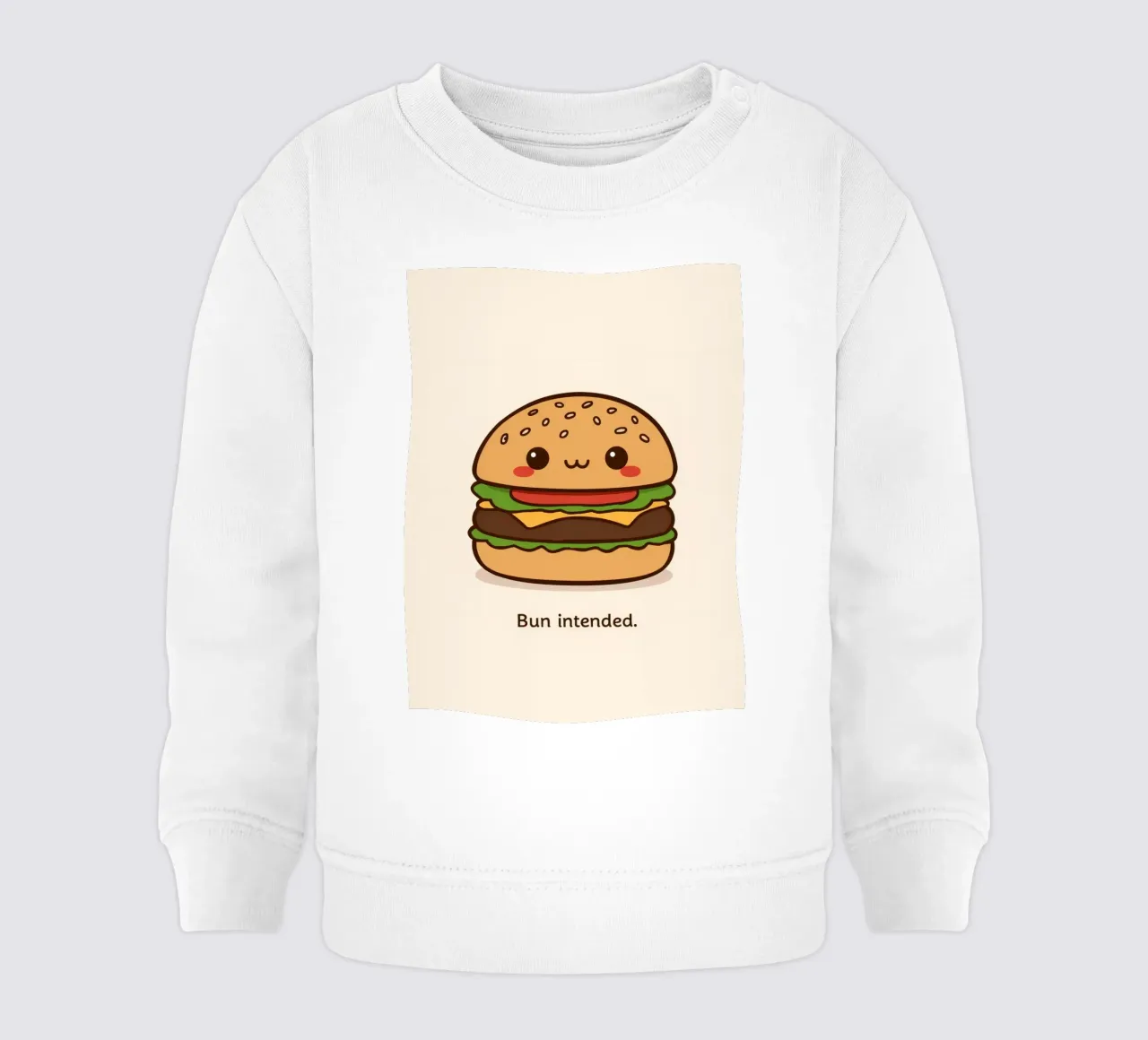 Un simpatico hamburger con "Bun Intended". felpa neonato da DesignDoodle