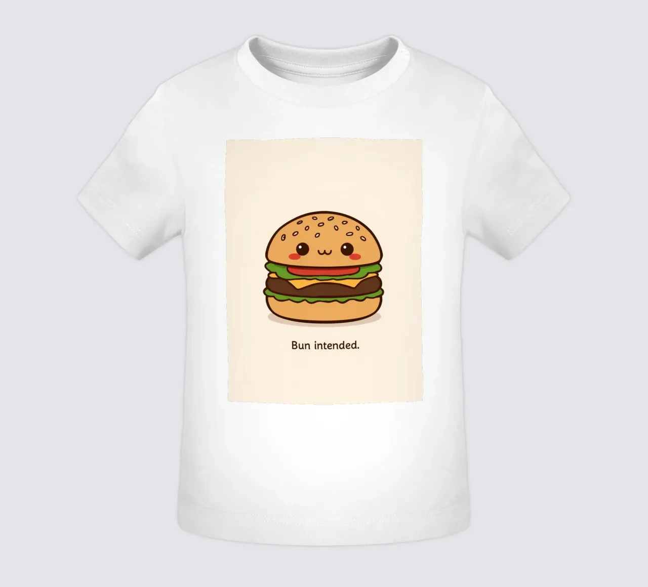 Un simpatico hamburger con "Bun Intended". maglietta neonato da DesignDoodle