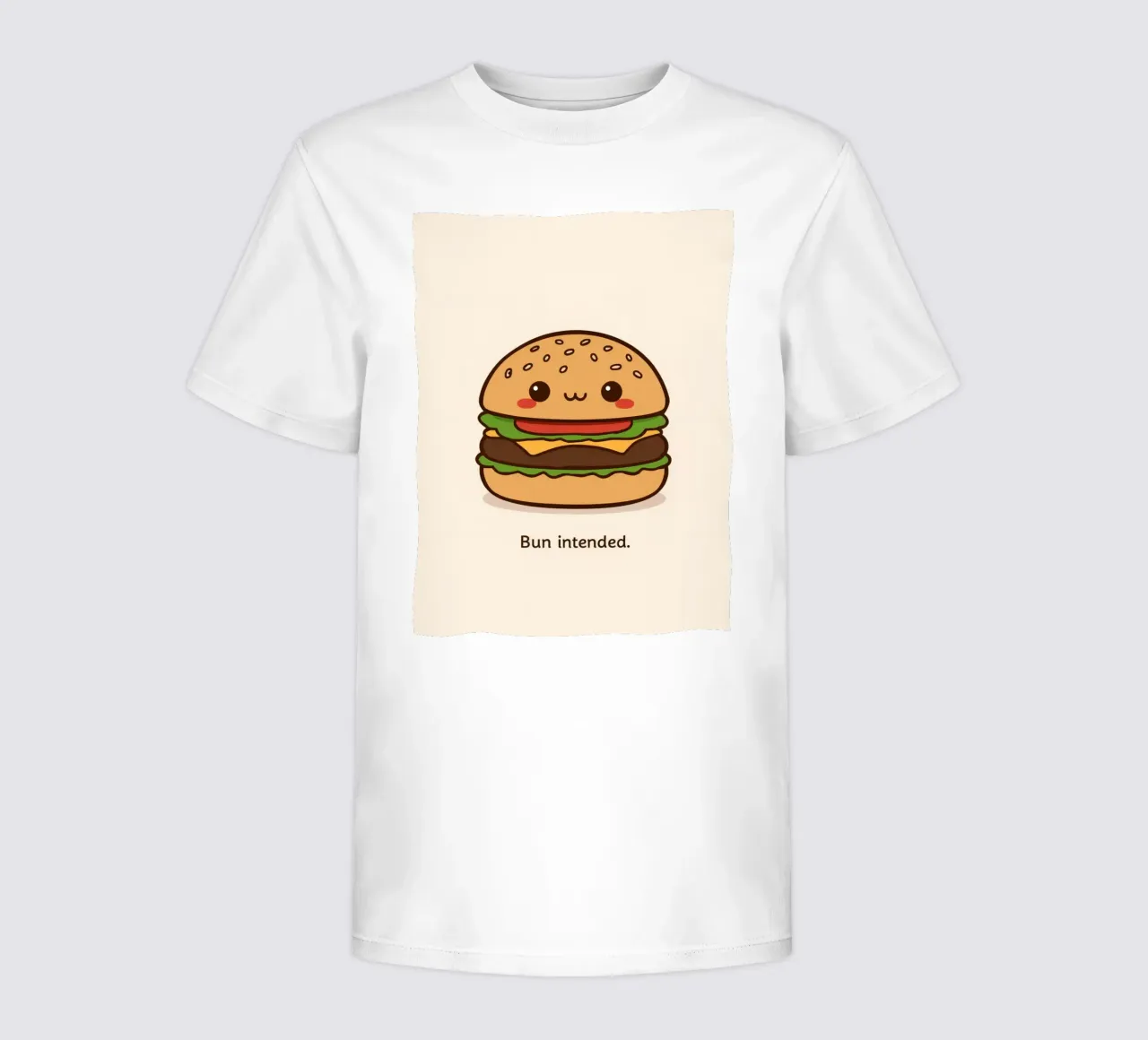 Un simpatico hamburger con "Bun Intended". t-shirt bambini da DesignDoodle