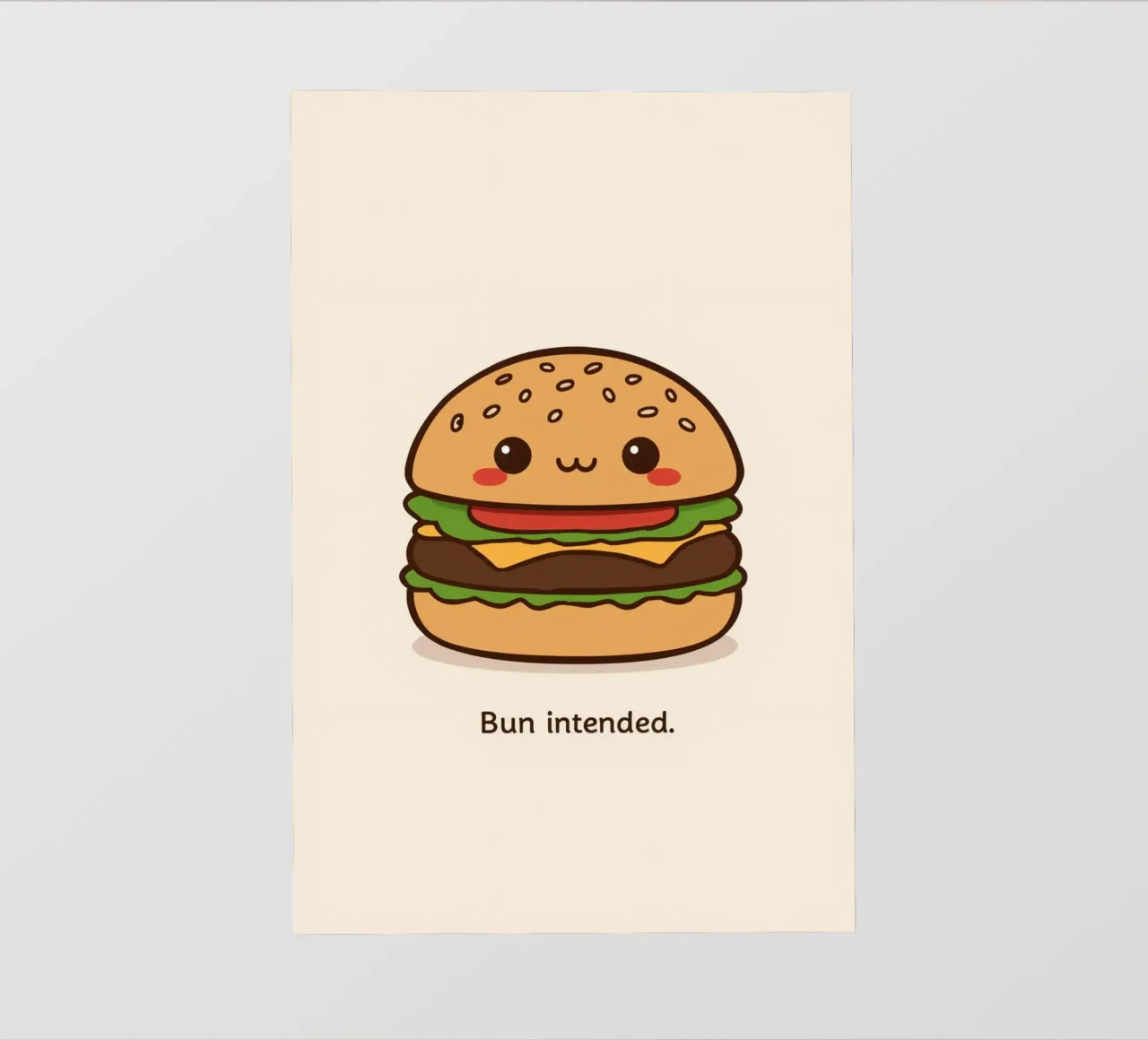 Un simpatico hamburger con "Bun Intended". telo in pvc da DesignDoodle