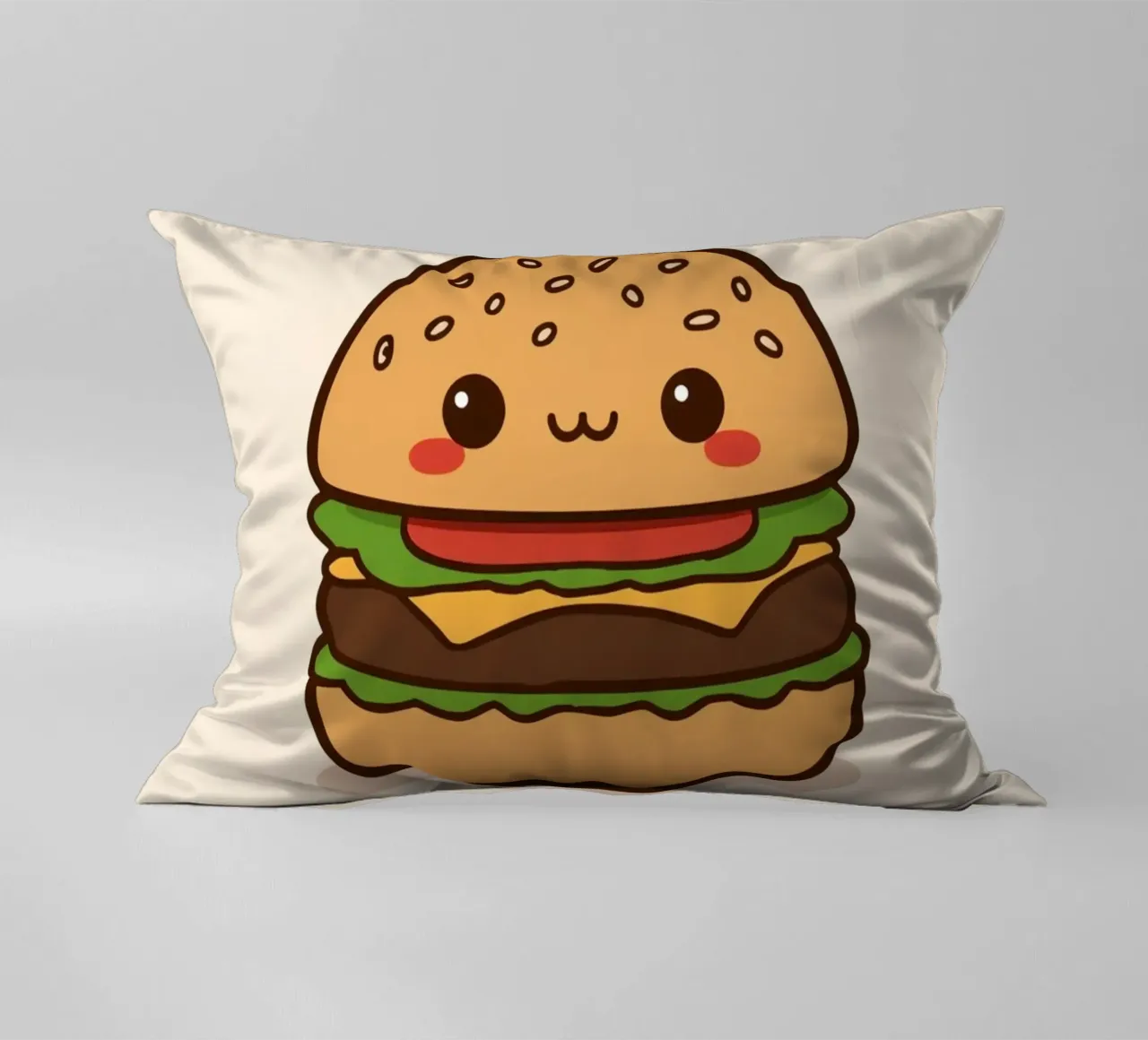 Un simpatico hamburger con "Bun Intended". cuscino da DesignDoodle
