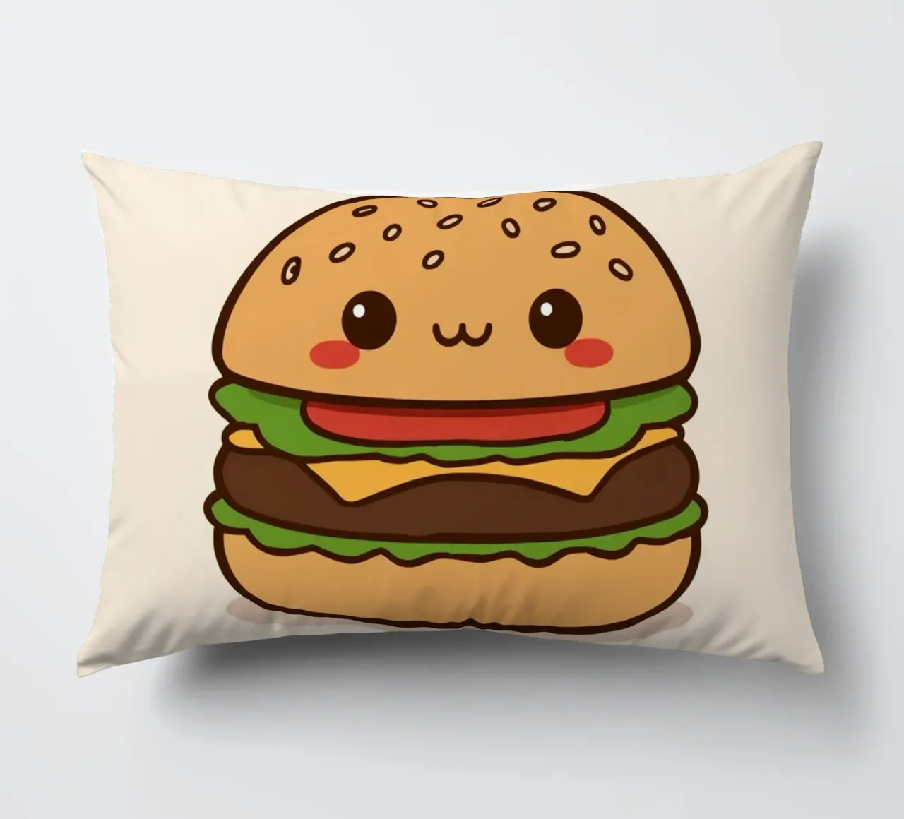 Un simpatico hamburger con "Bun Intended". cuscino da DesignDoodle