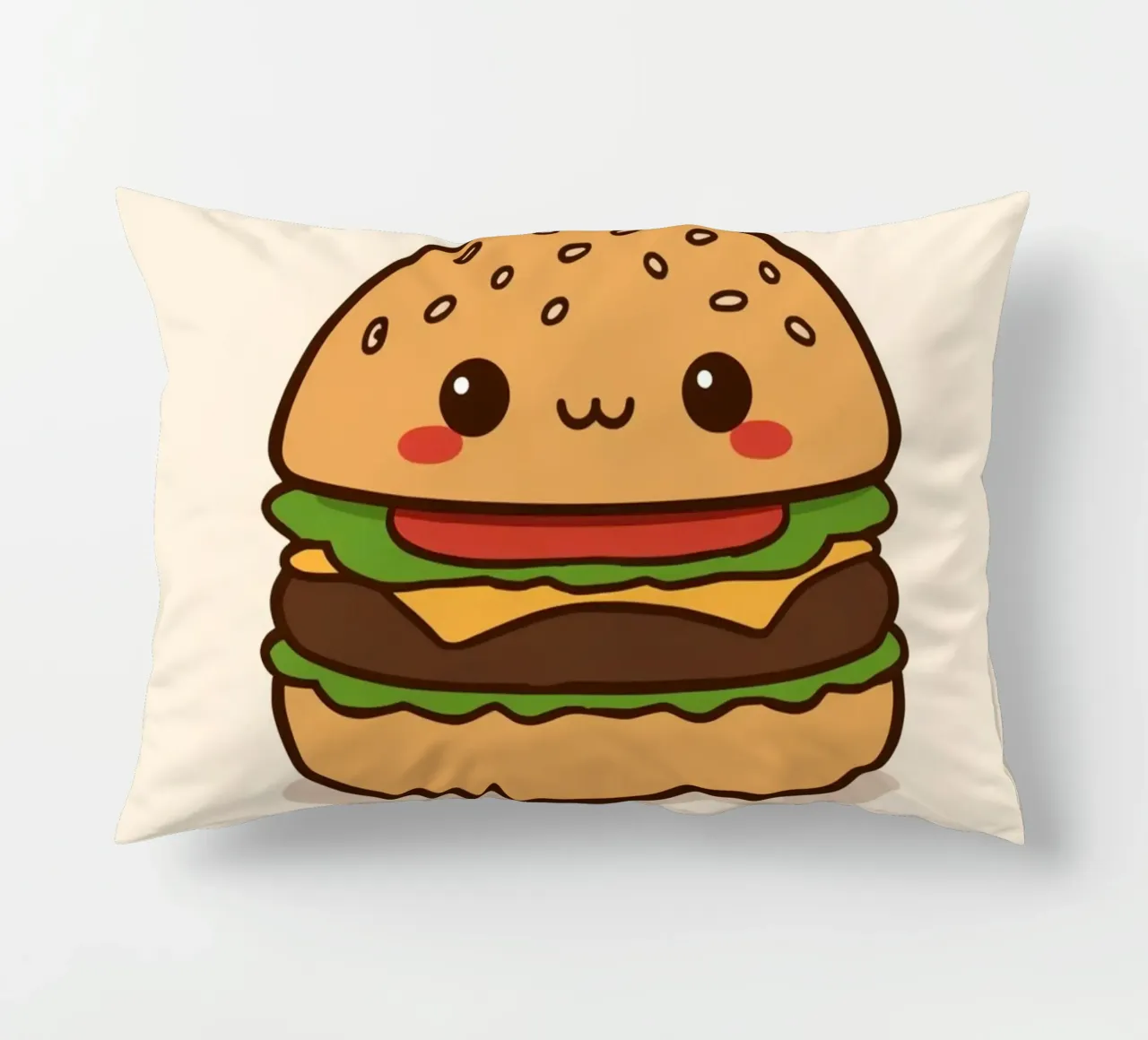 Un simpatico hamburger con "Bun Intended". cuscino da DesignDoodle