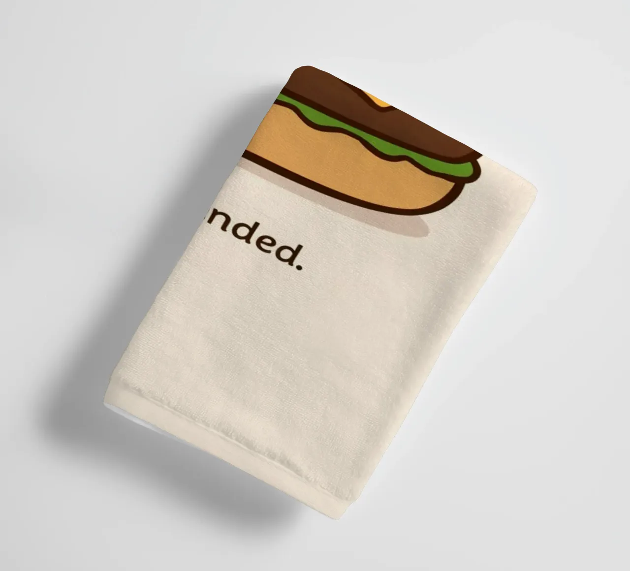 Un simpatico hamburger con "Bun Intended". asciugamano da bagno da DesignDoodle