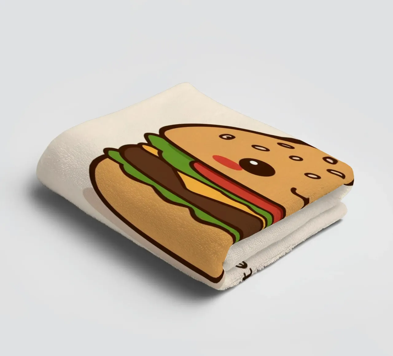 Un simpatico hamburger con "Bun Intended". asciugamano da bagno da DesignDoodle